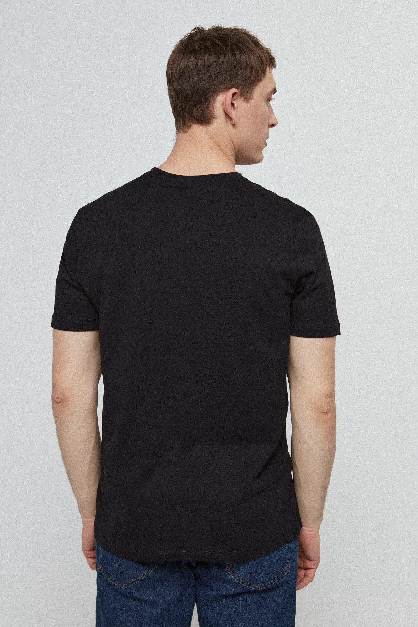 HUGO camiseta cuello redondo negro