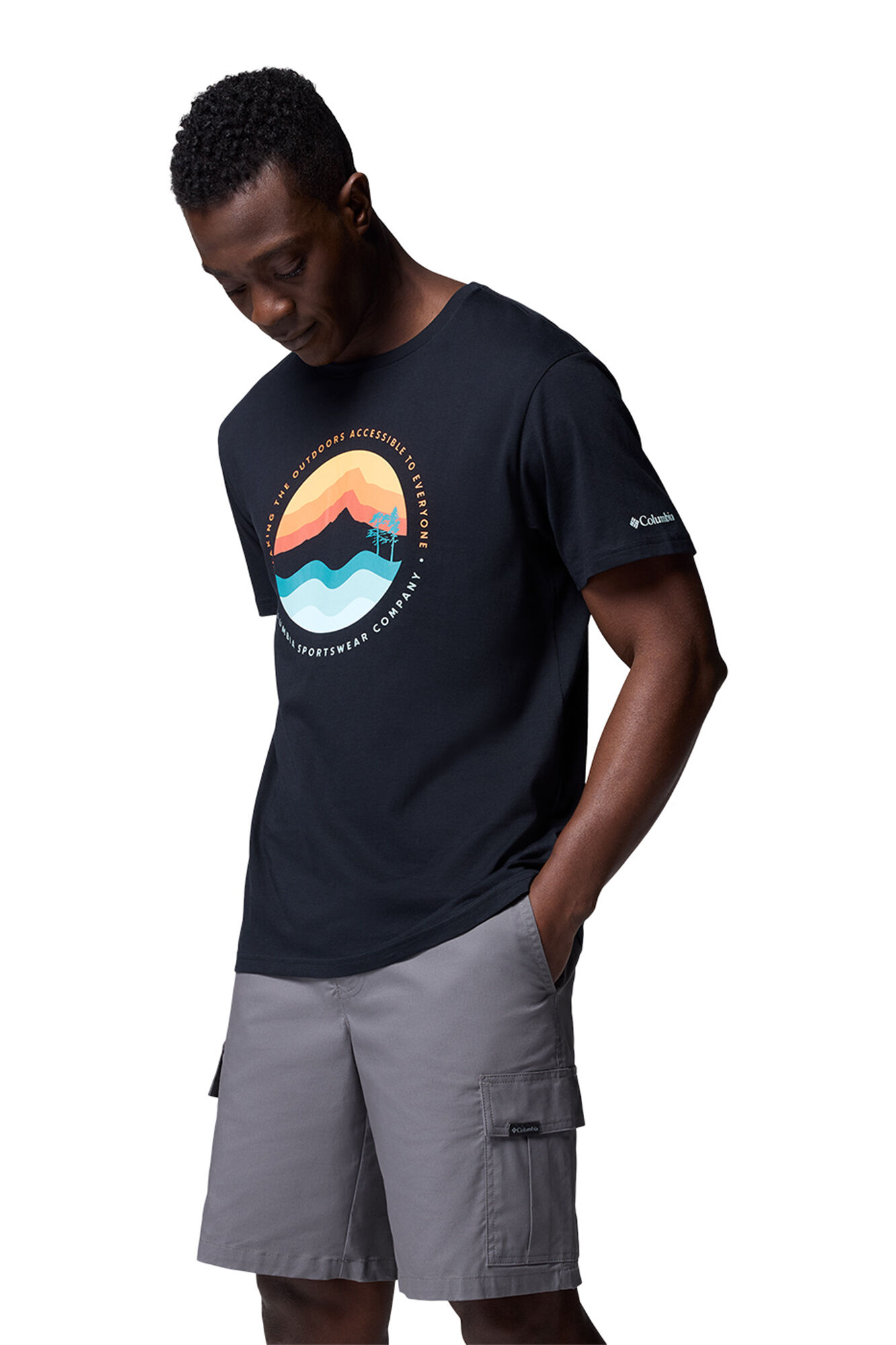 Columbia Columbia for men 's Path Lake&trade; II print T-Shirt grey