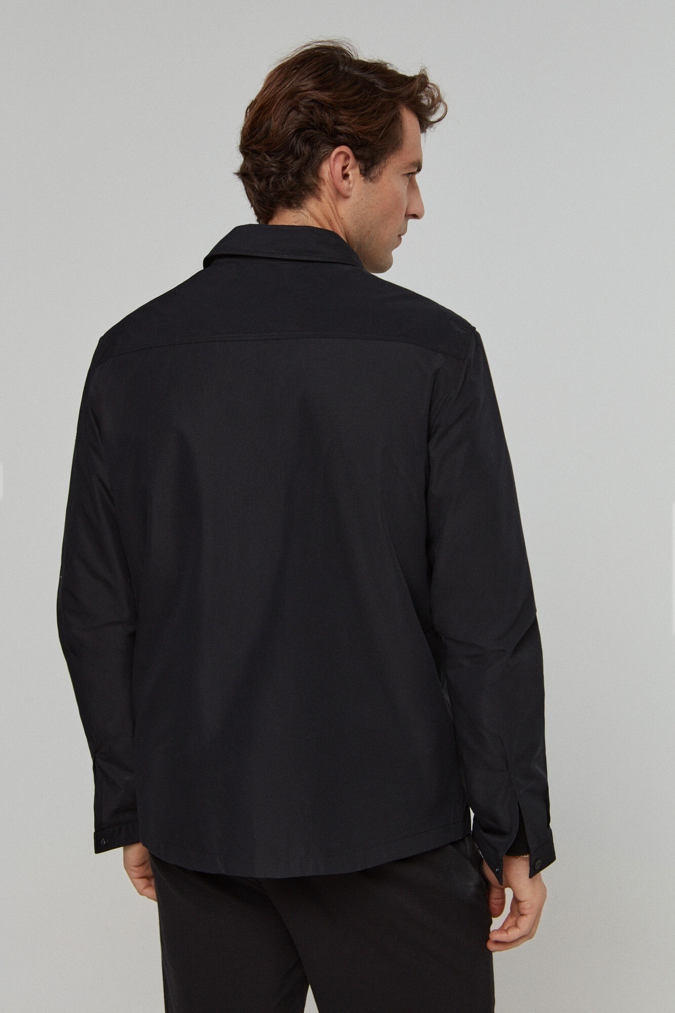 HUGO Canvas overshirt black