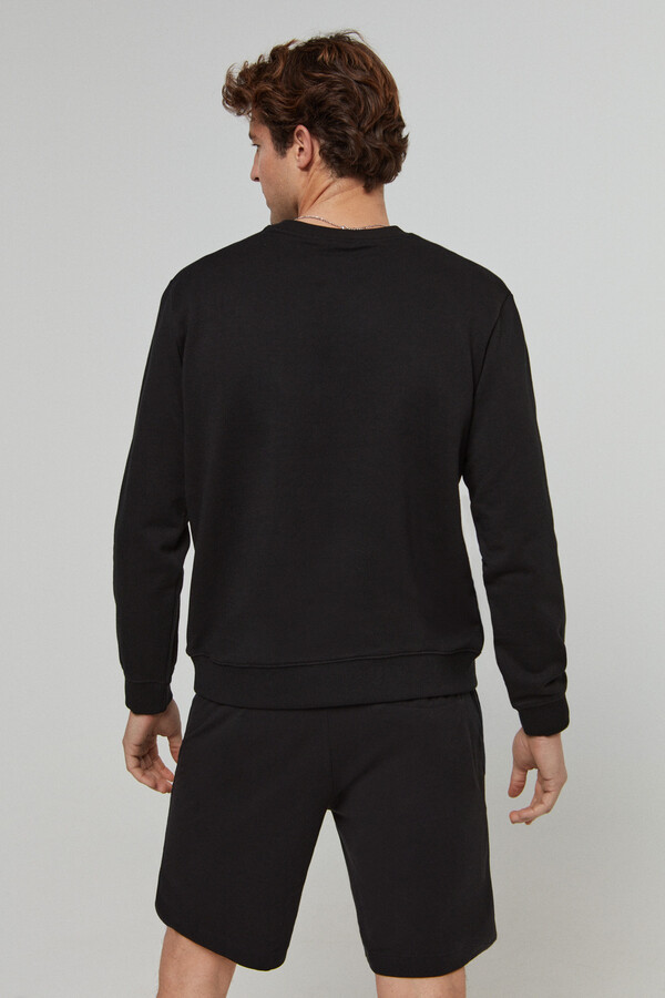 Springfield Sweatshirt de algodão preto
