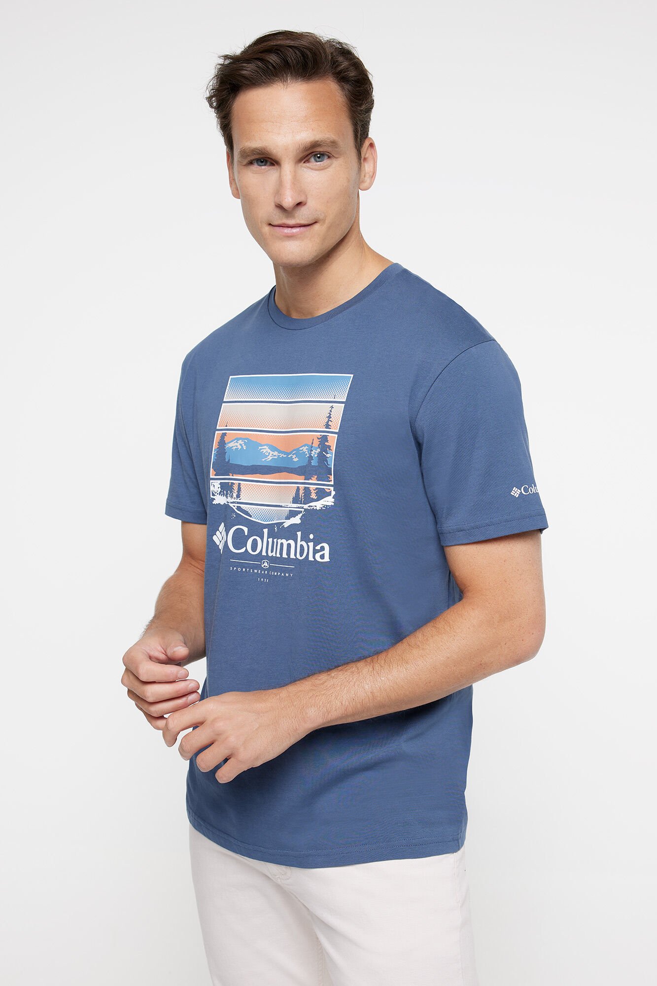 Columbia Camiseta estampada Columbia Path Lake&trade; II para hombre azul