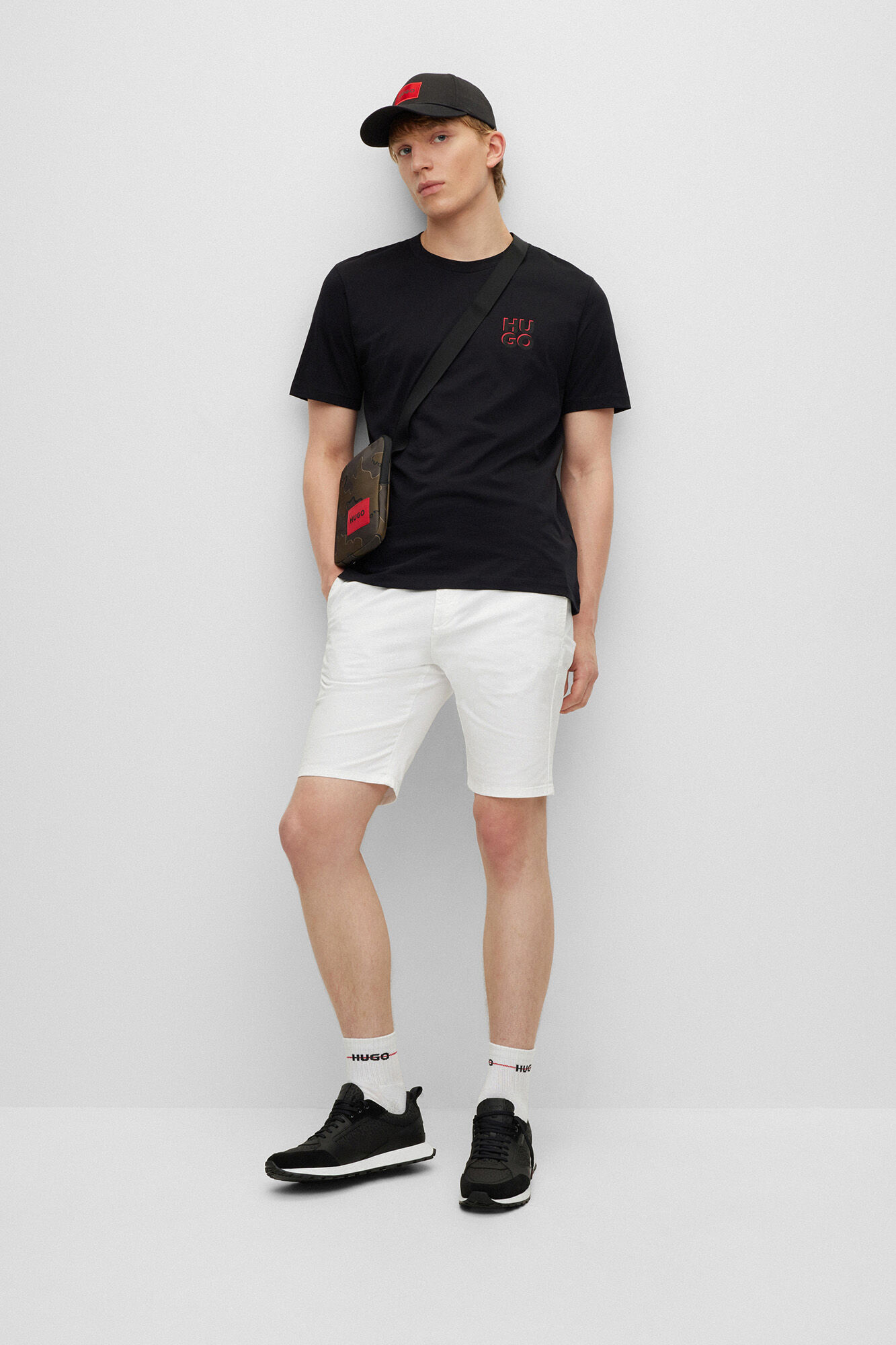 HUGO Camiseta manga corta negro