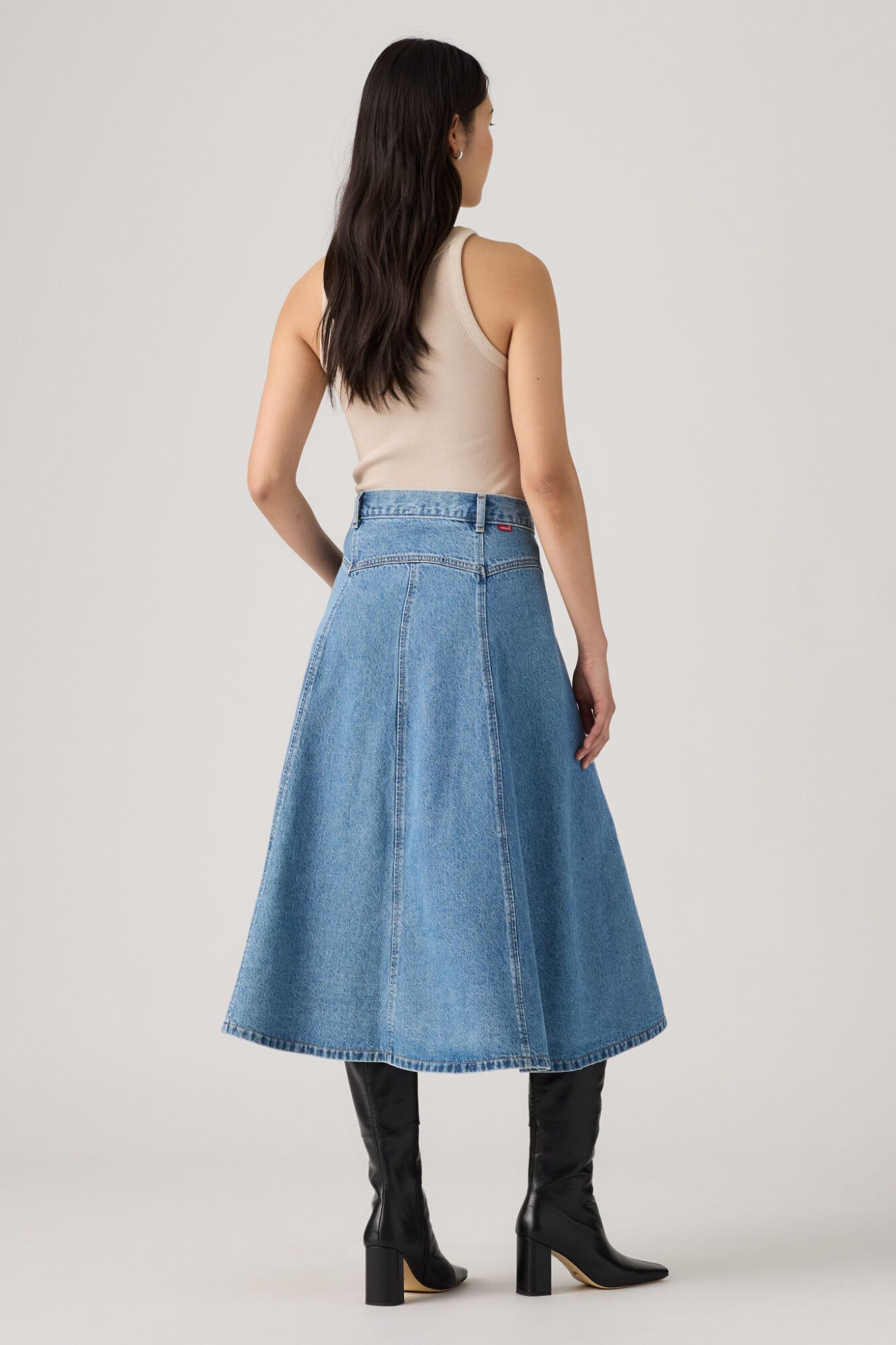 Levi's Falda vaquera midi azul
