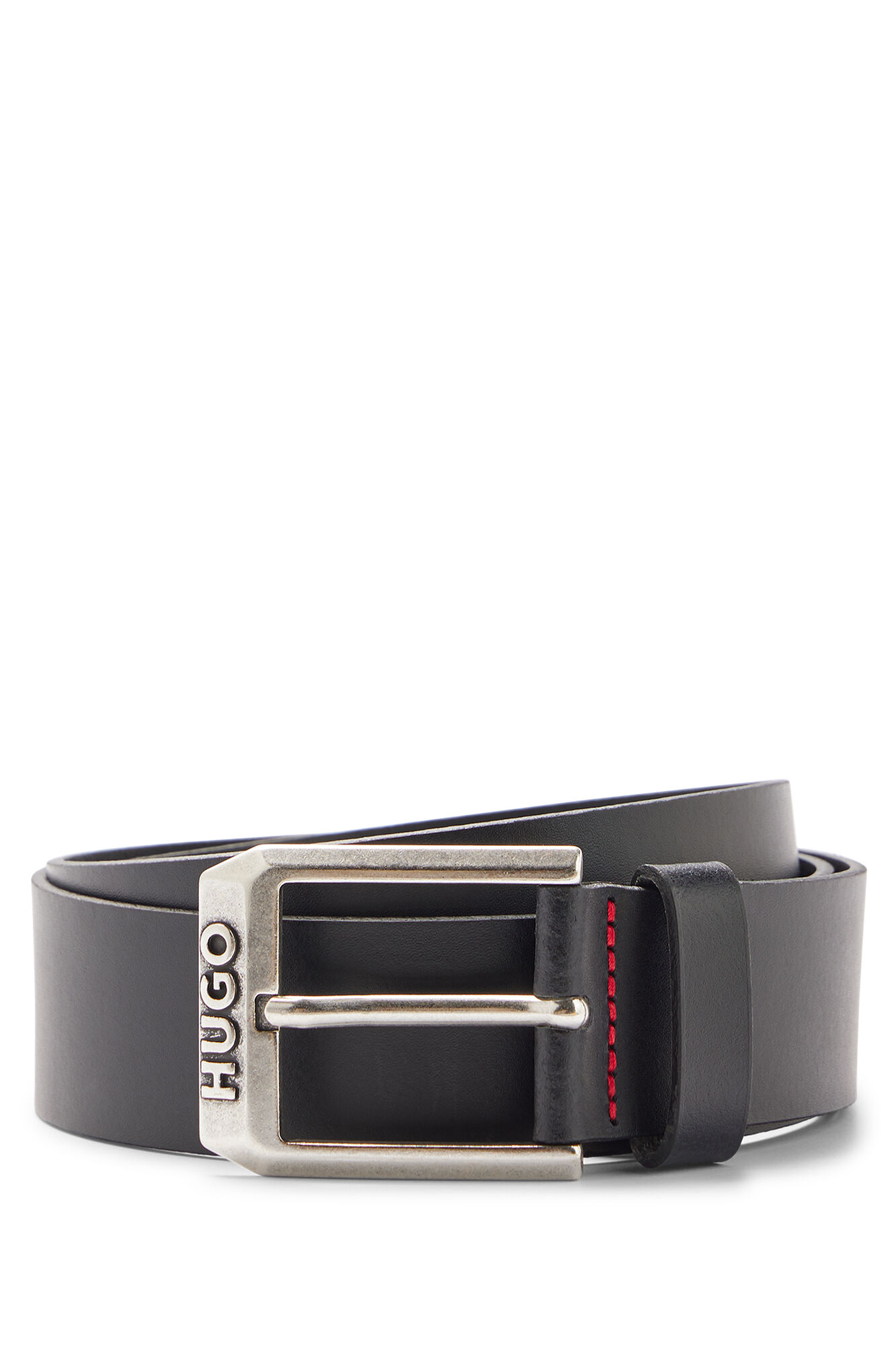 HUGO Cinturon piel negro