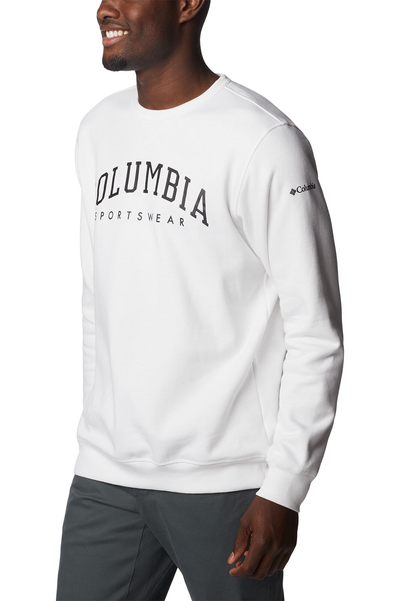 Columbia Round neck Sweatshirt with Columbia&trade; logo for men white