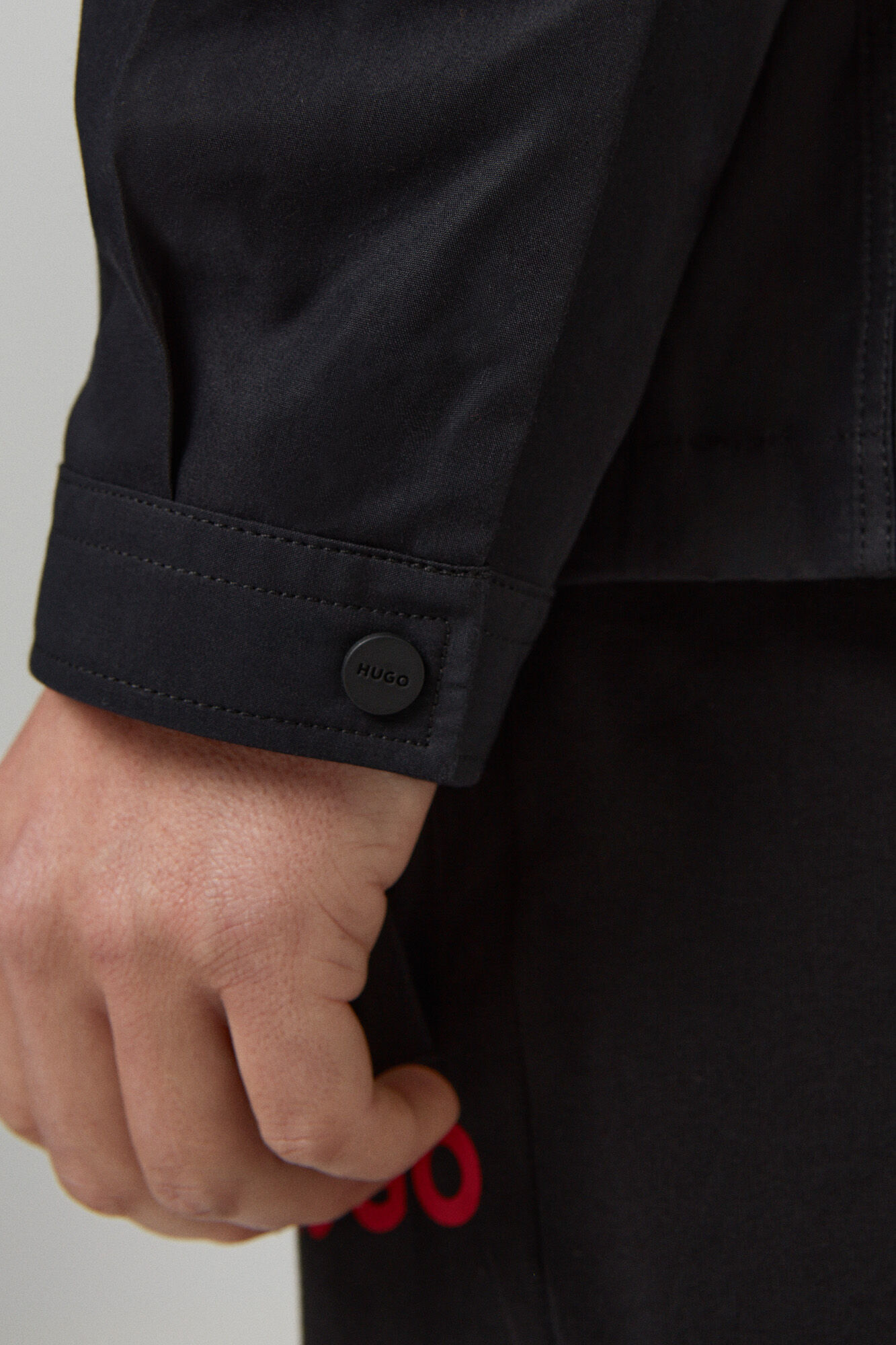 HUGO Canvas overshirt black