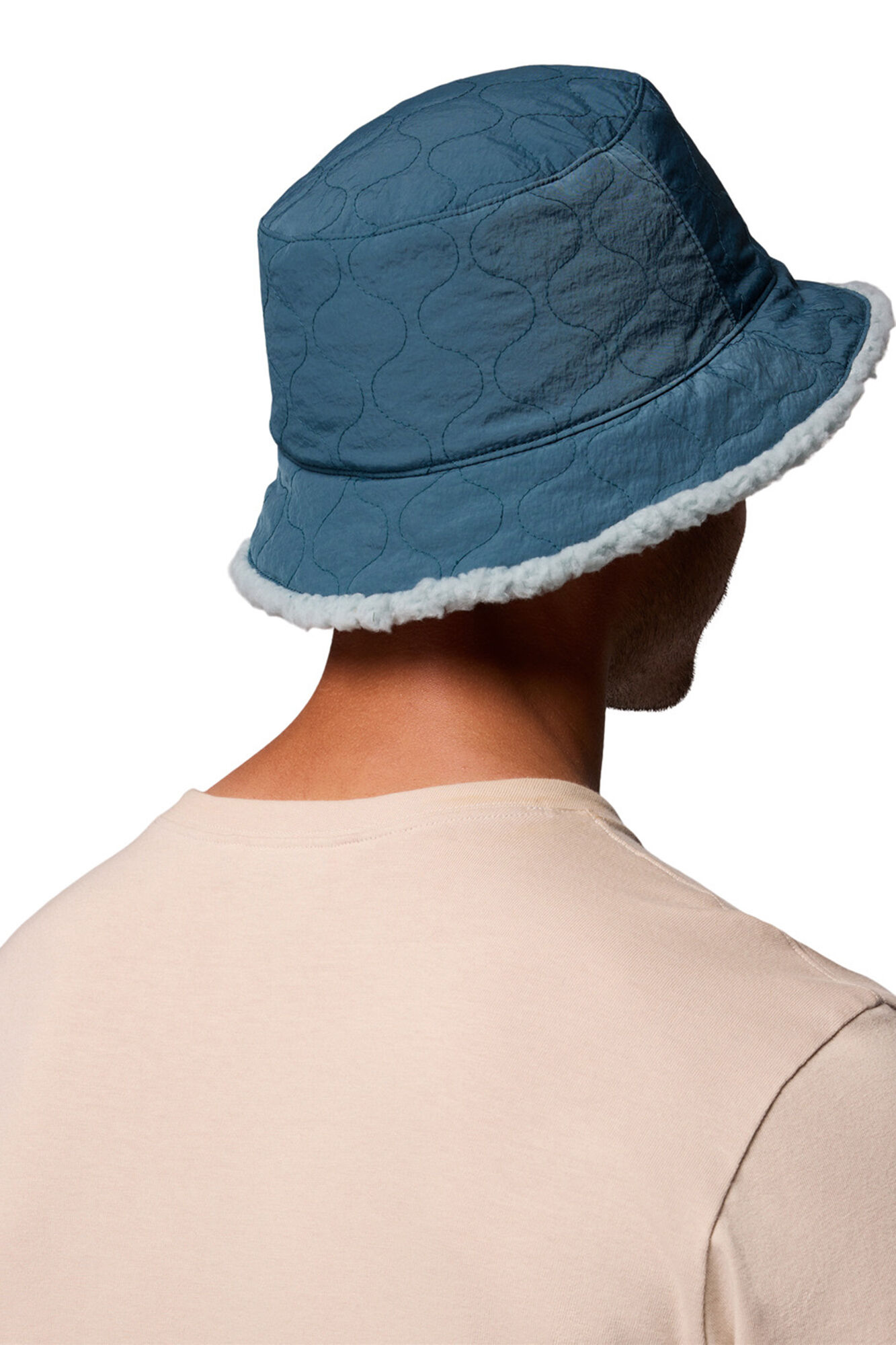 Columbia Sombrero de pescador acolchado y reversible de forro polar sherpa Winter Pass&trade; II unisex azul