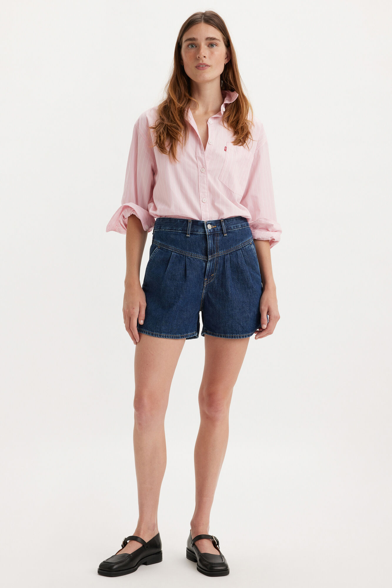 Levi's Short vaquero Featherweight Mom&trade; azul