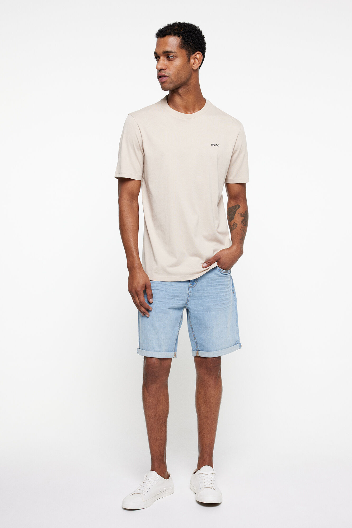 HUGO Short-sleeved T-shirt brown