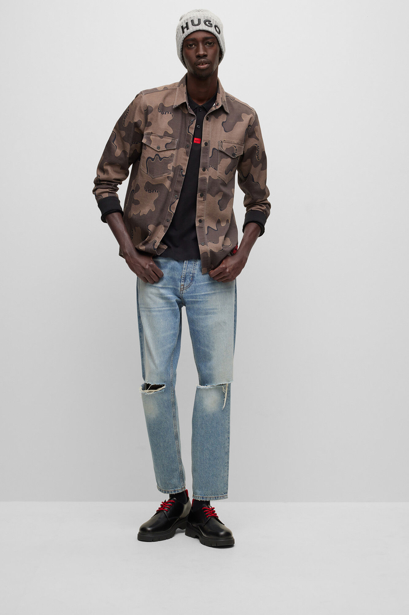 HUGO Polo shirt black