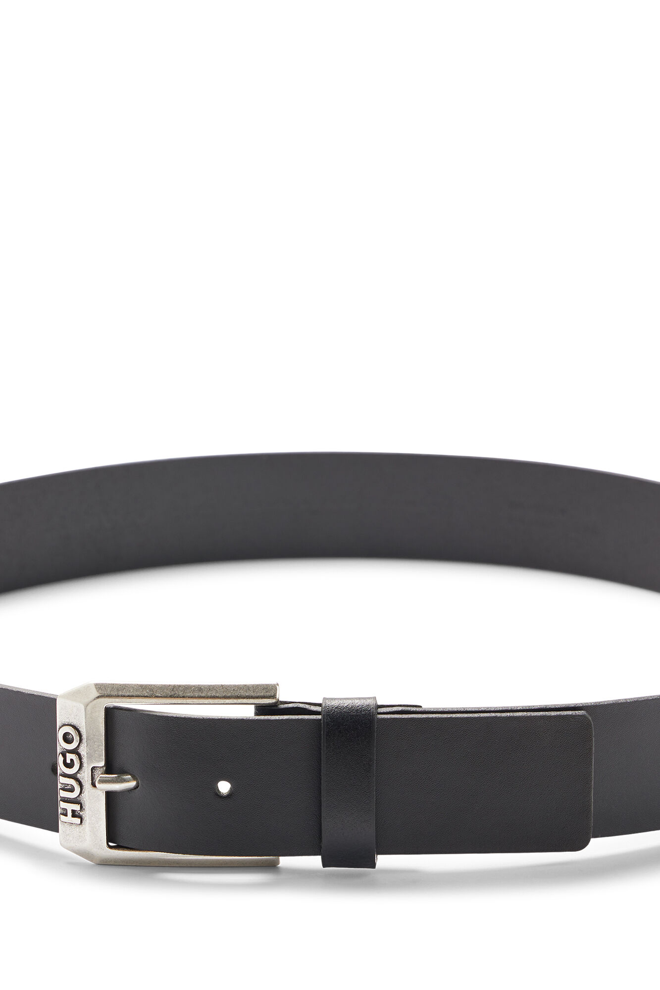 HUGO Cinturon piel negro