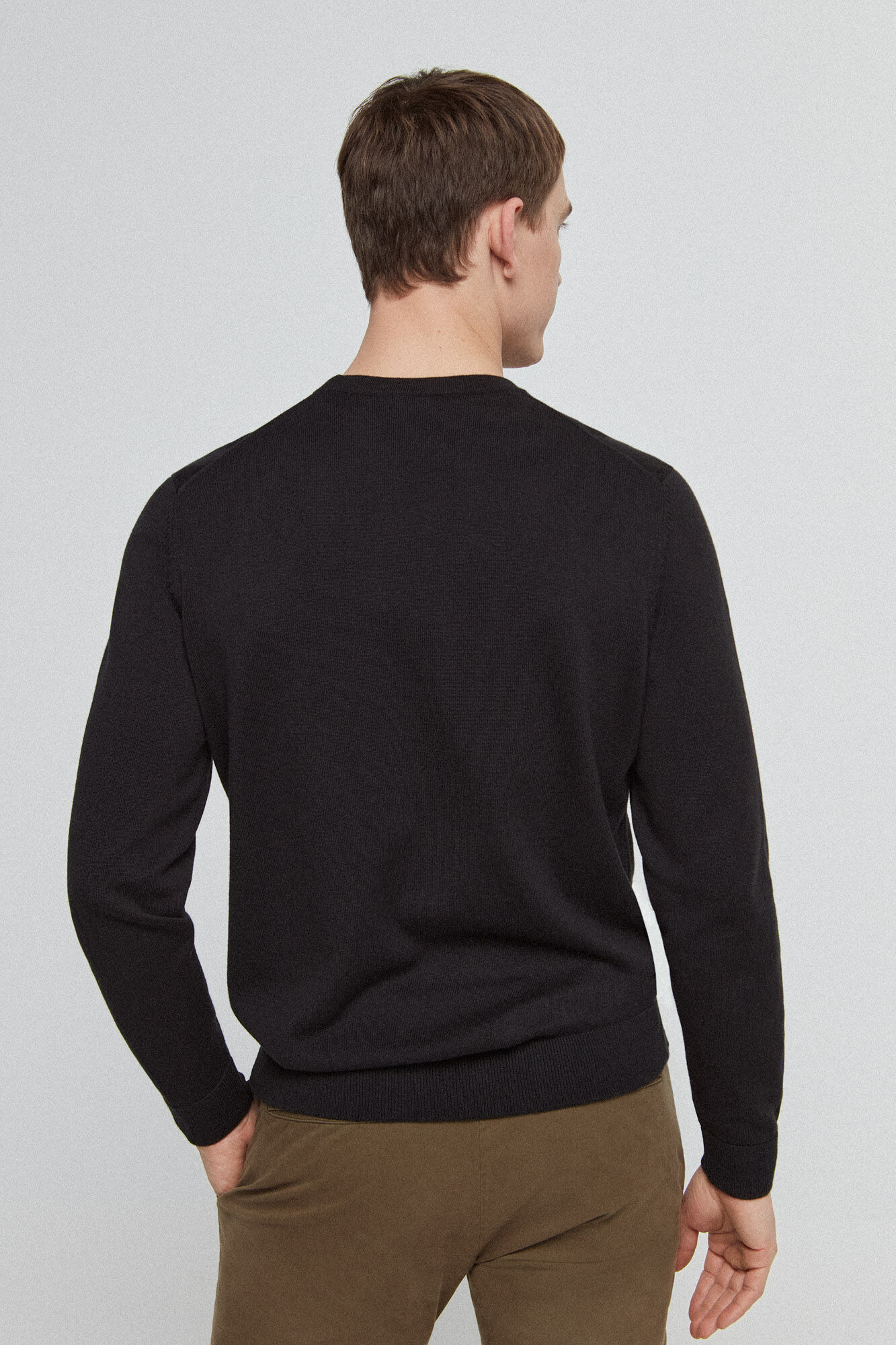 HUGO Round neck sweater black