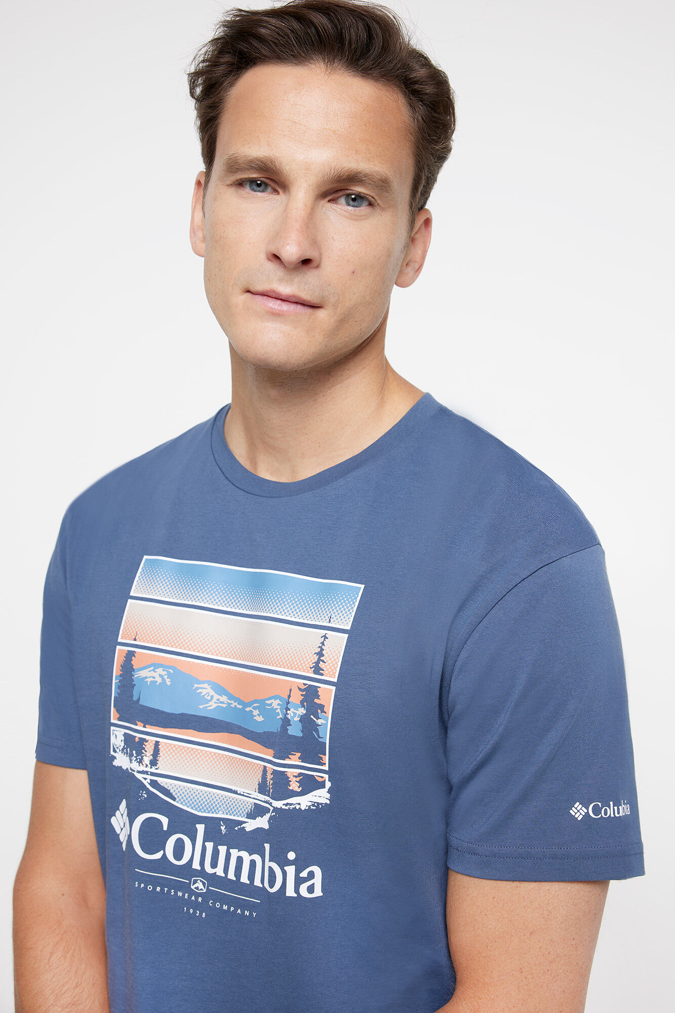 Columbia Camiseta estampada Columbia Path Lake&trade; II para hombre azul