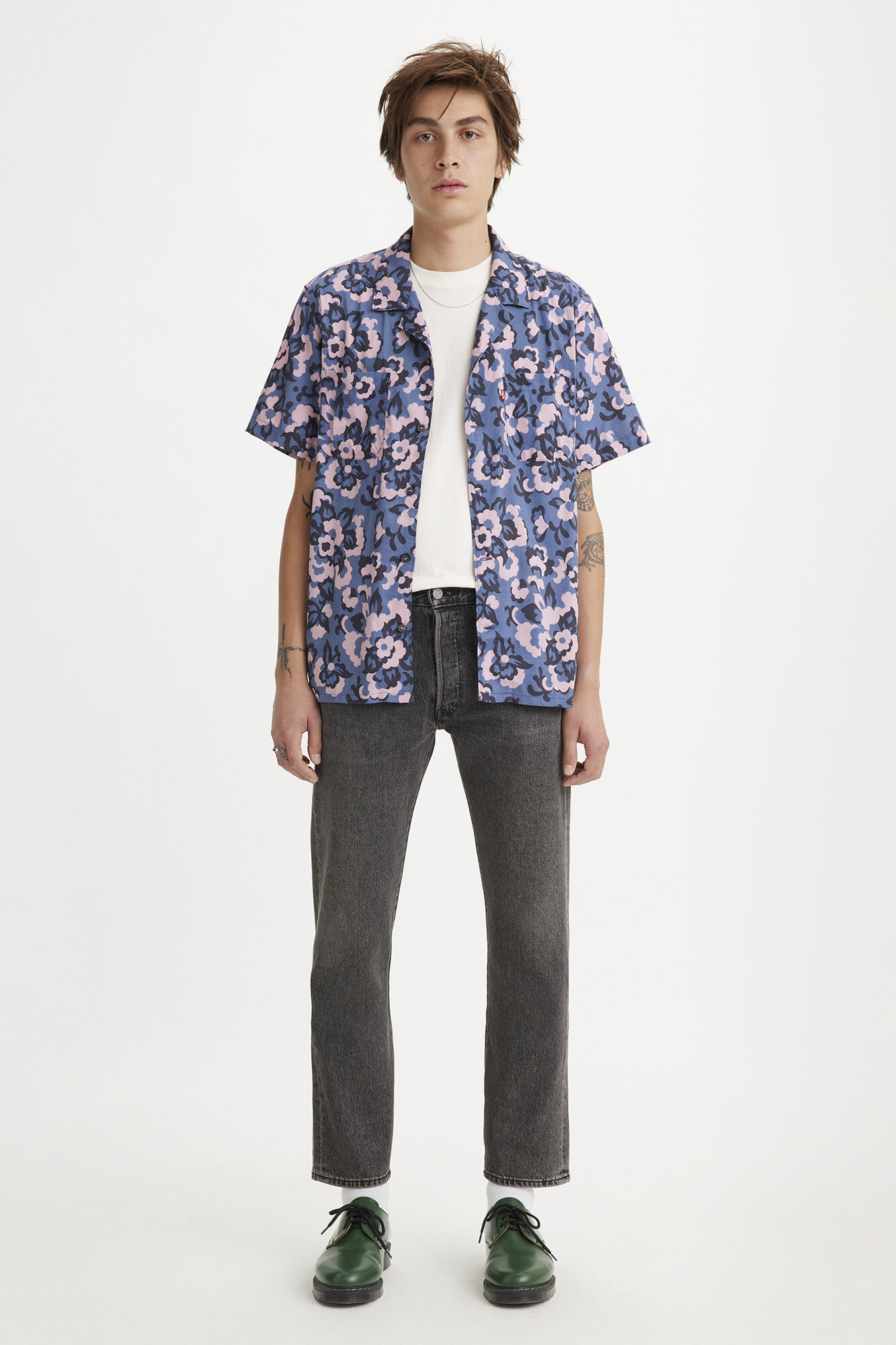 Levi's Jeans 501&reg;'93 Crop regular fit gris