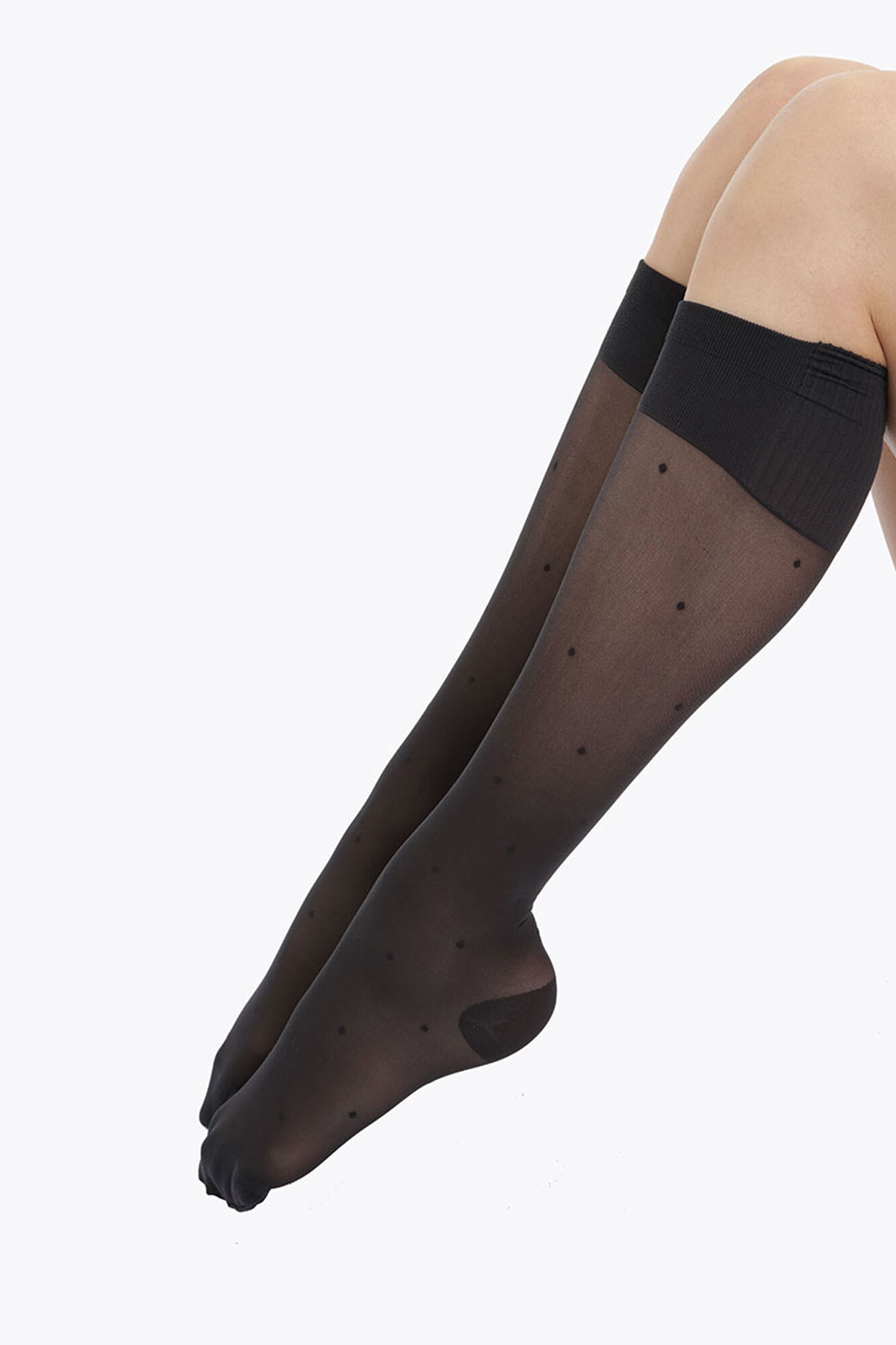 DIM Mini meia de compress&atilde;o Perfect Contention plumettis pernas cansadas preto