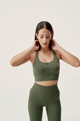 Born Living Yoga Top Keren Dark Olive verde