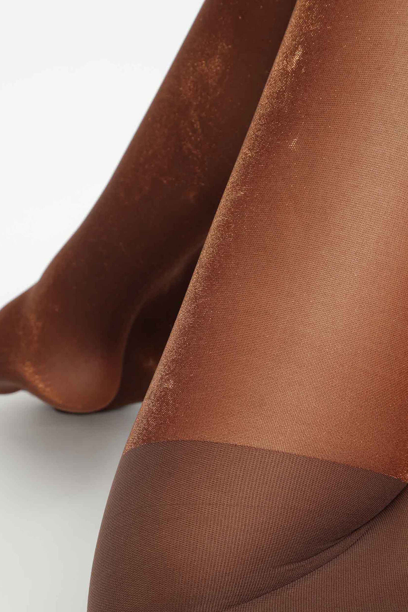 DIM Medias Fantasia Style Le Raffin&eacute; - Marr&oacute;n marr&oacute;n