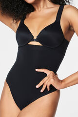 Spanx Tanga moldeador de talle alto Seamless Power negro