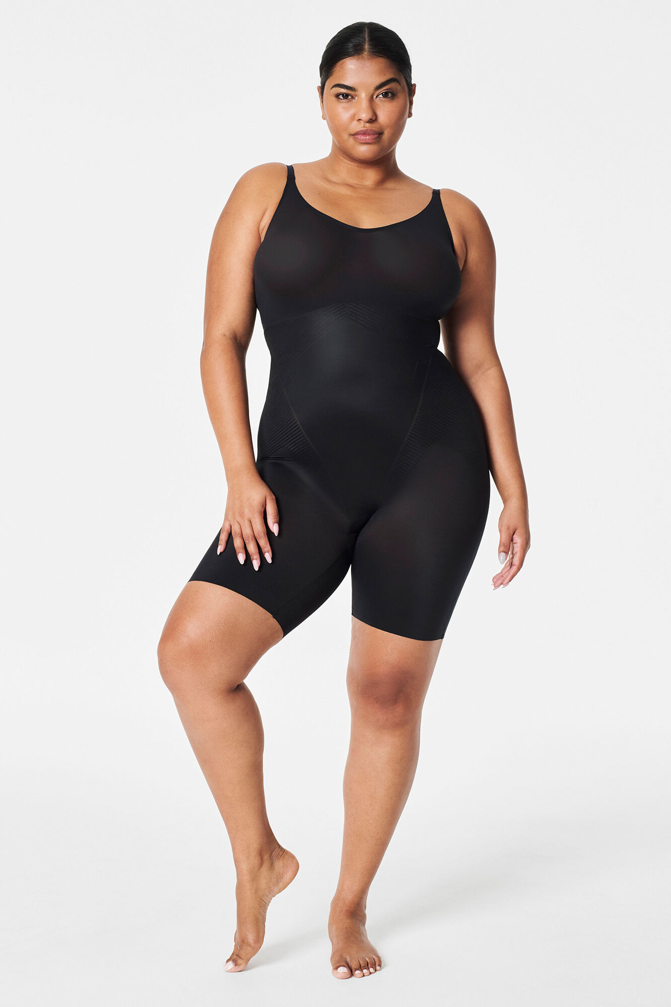 Spanx Shaping-Body in mittlerer Beinl&auml;nge Nude SPANX preto