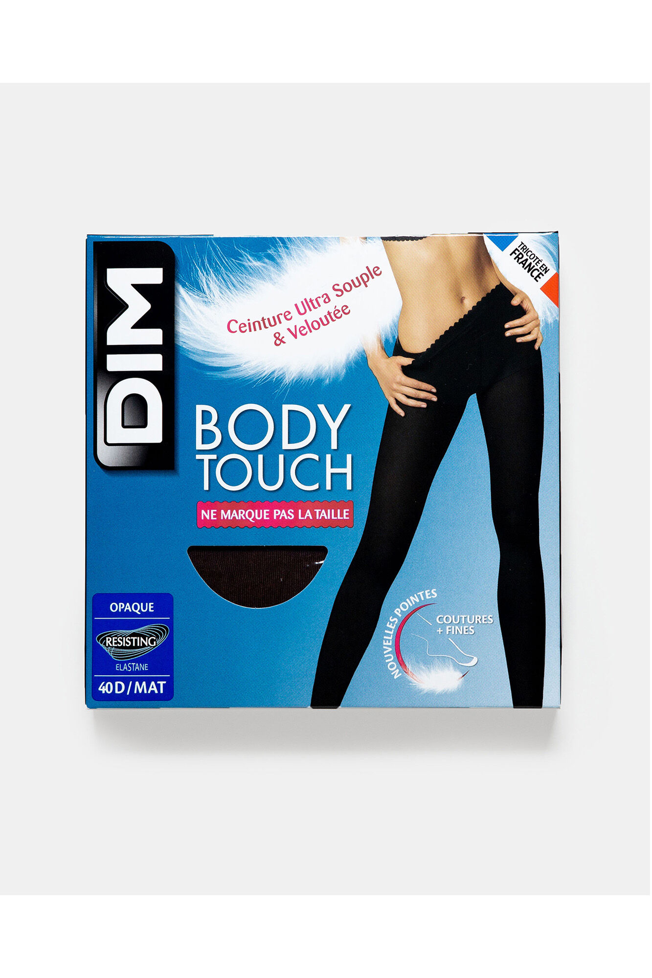 DIM Panty Opaco negro sin demarcaci&oacute;n 40 DEN  negro