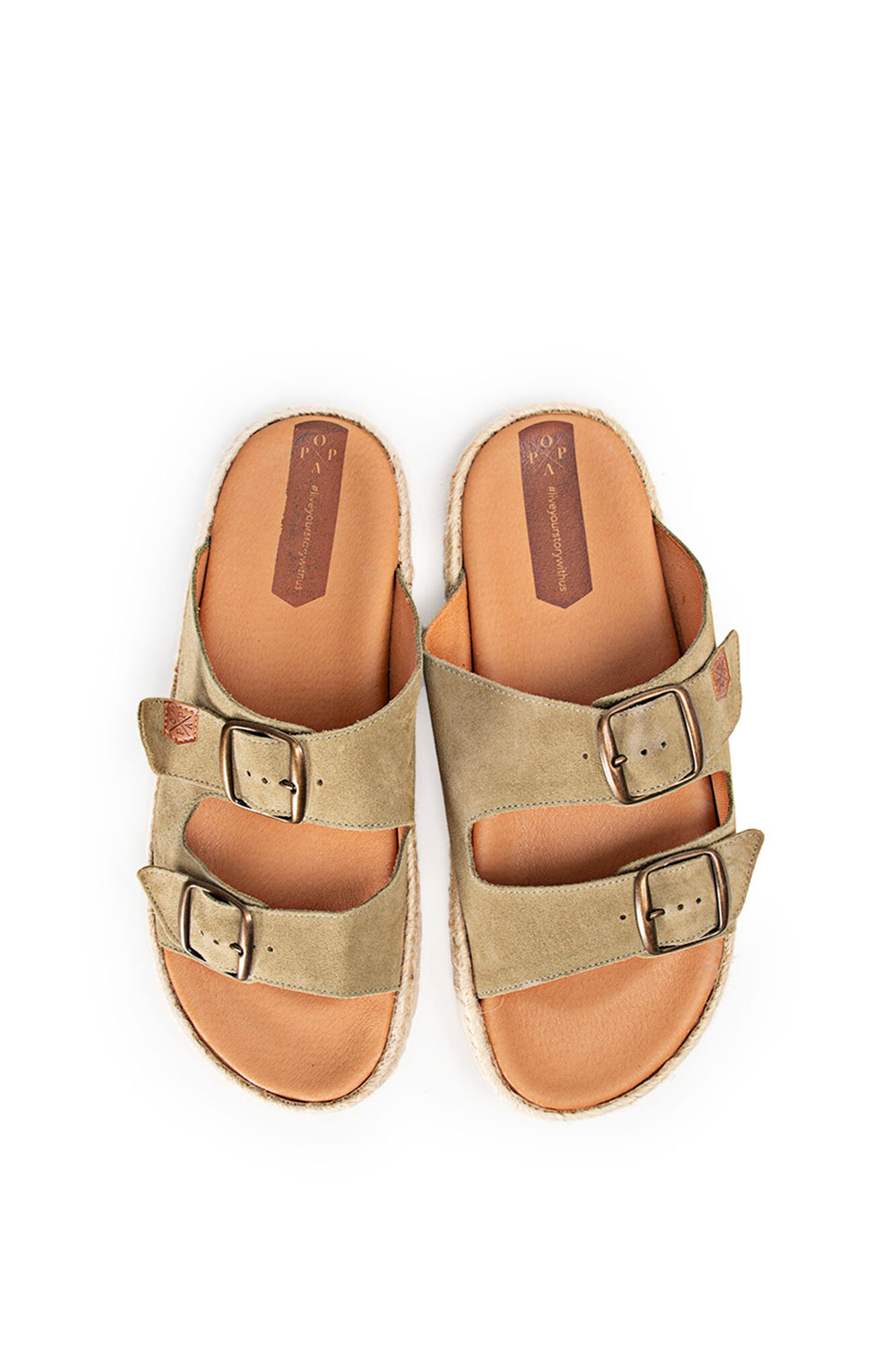 Popa Sandalias Icacos Serraje Kaki verde