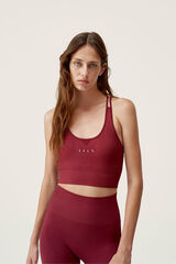 Born Living Yoga Keren Bordeaux Crop Top printed