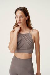 Born Living Yoga Maya Taupe Crop Top nude