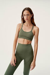 Born Living Yoga Top Hatha Dark Olive verde