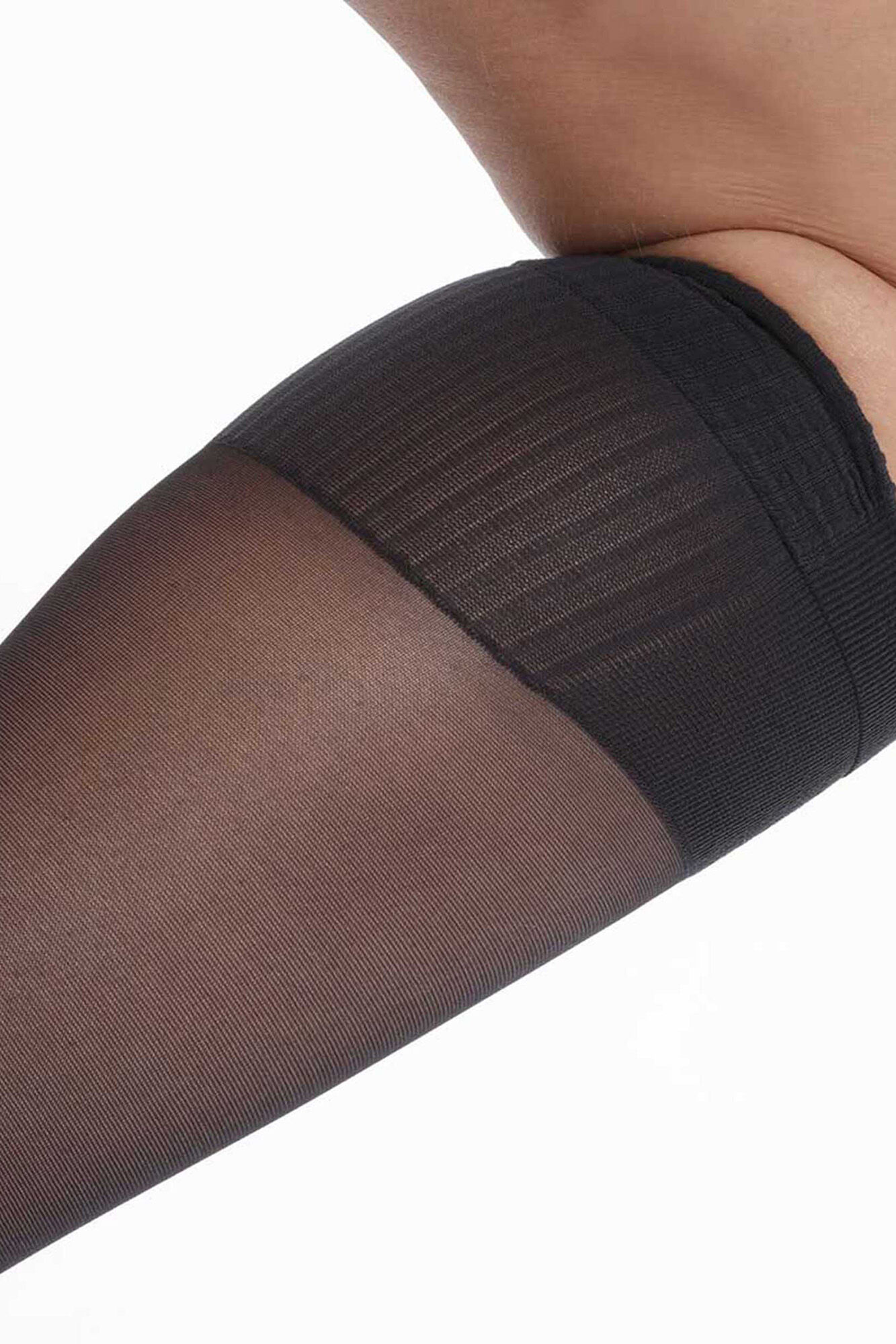 DIM Mini media de compresi&oacute;n Perfect Contention transparente piernas cansadas negro