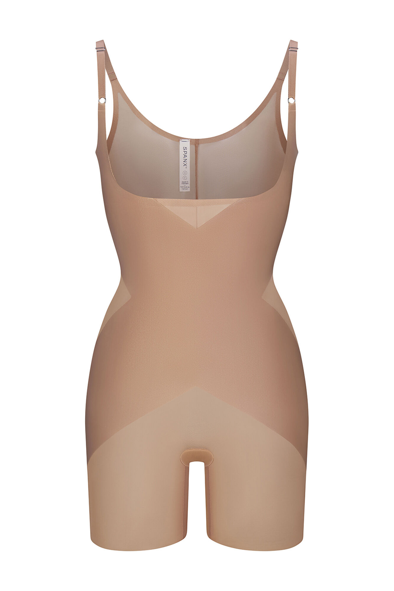 Spanx Shaping bodysuit with V-neck nude