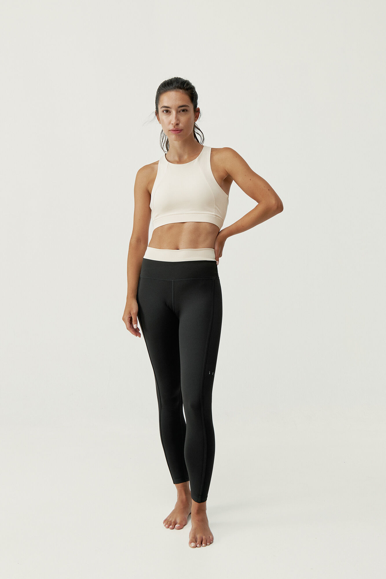Born Living Yoga Sujetador top deportivo Fiorella negro/blanco&nbsp;&nbsp; negro