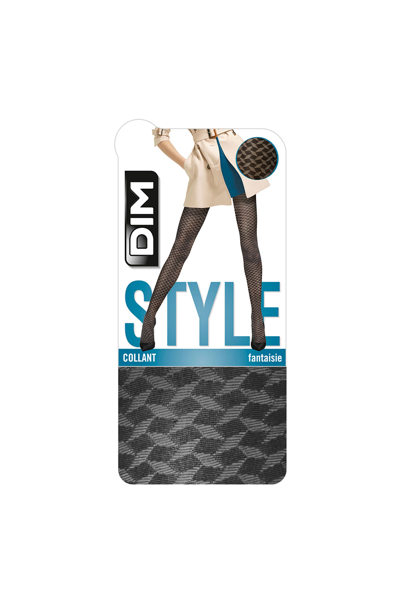 DIM Panty Fantas&iacute;a con estampado gr&aacute;fico 20 deniers negro