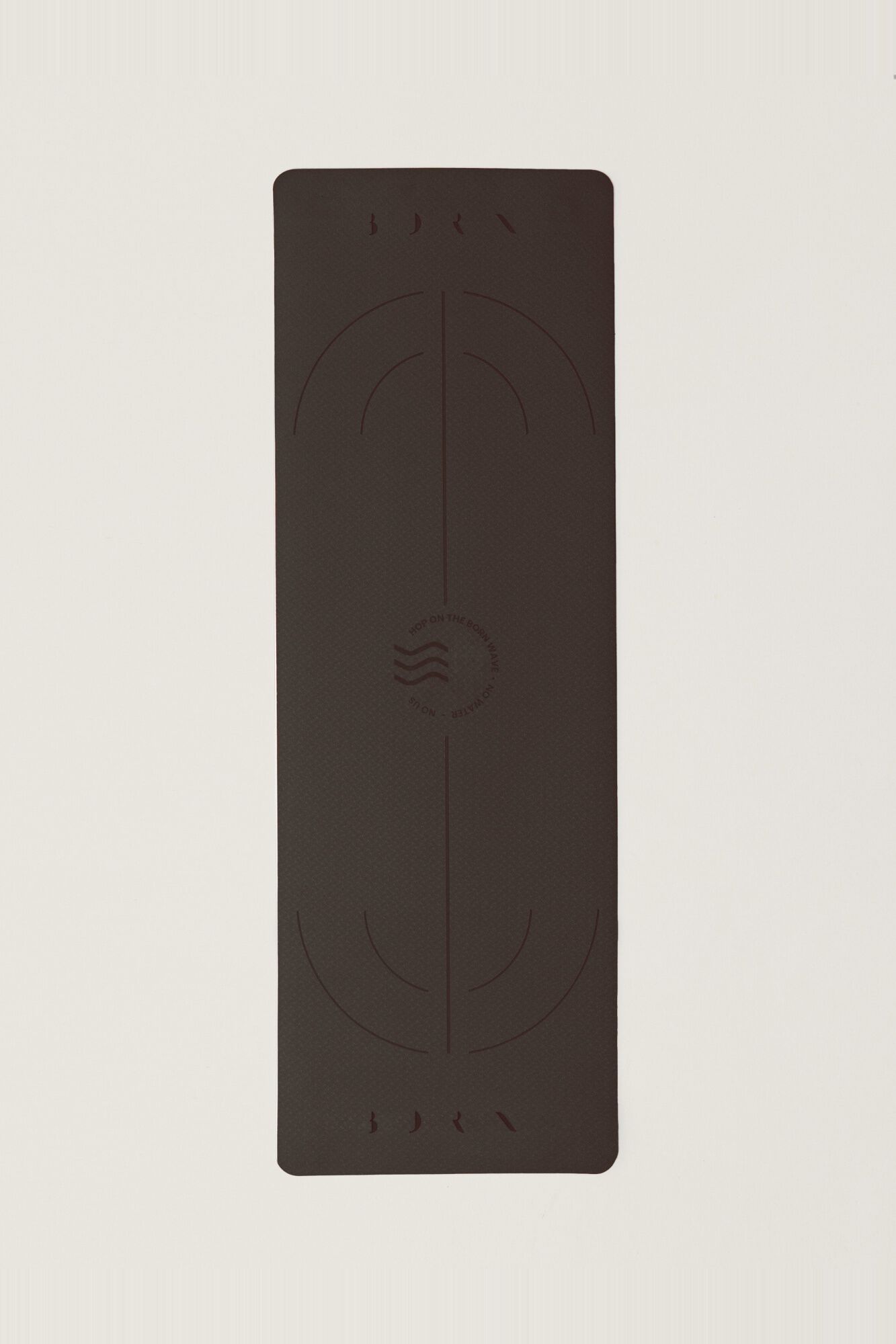 Born Living Yoga Tapete Ondulado - 6 mm Chocolate cru