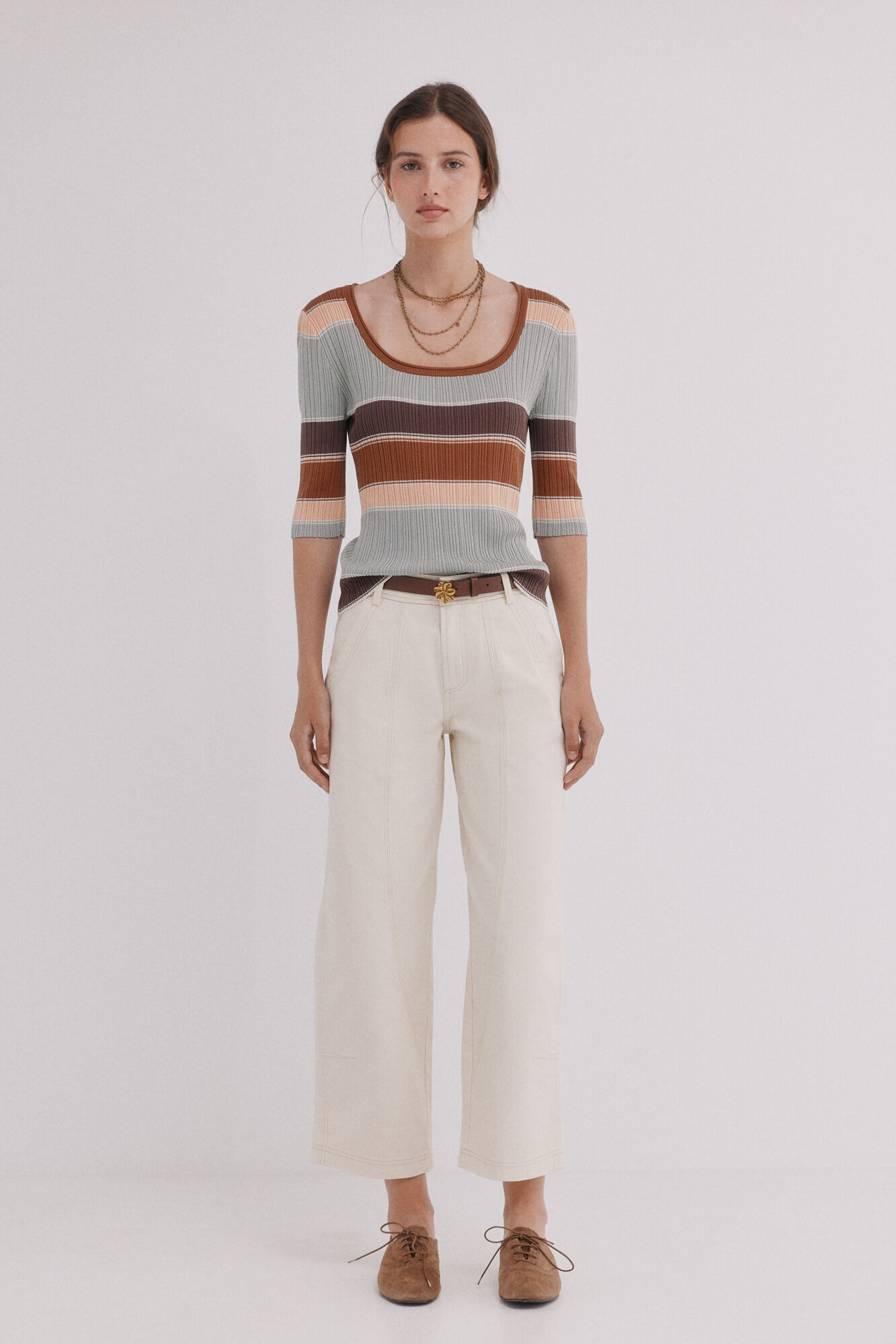 Conjunto de betty, top e cinto