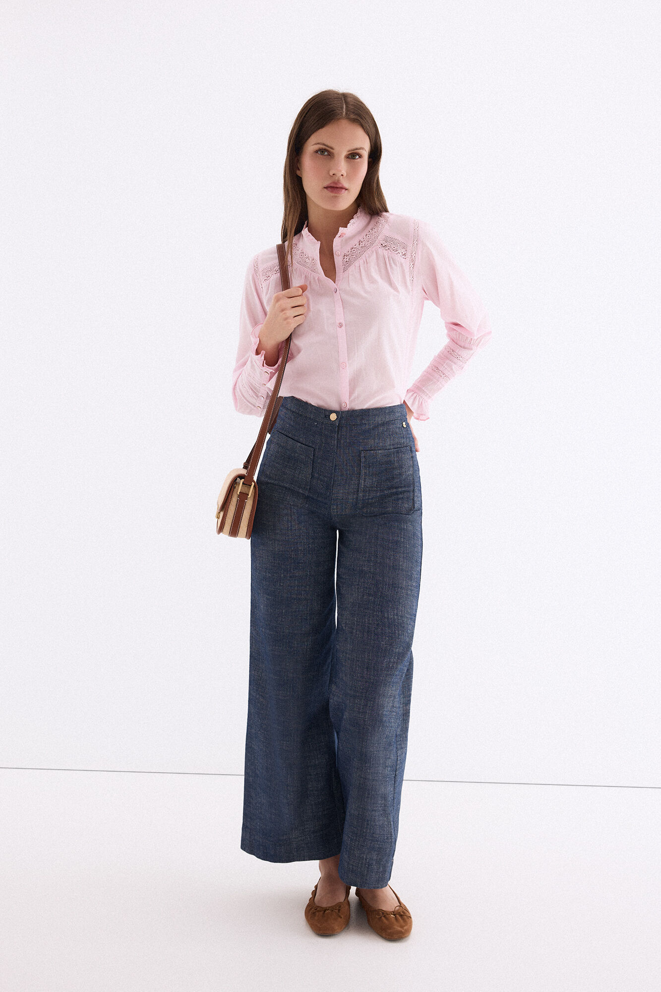 Trousers, blouse and bag set