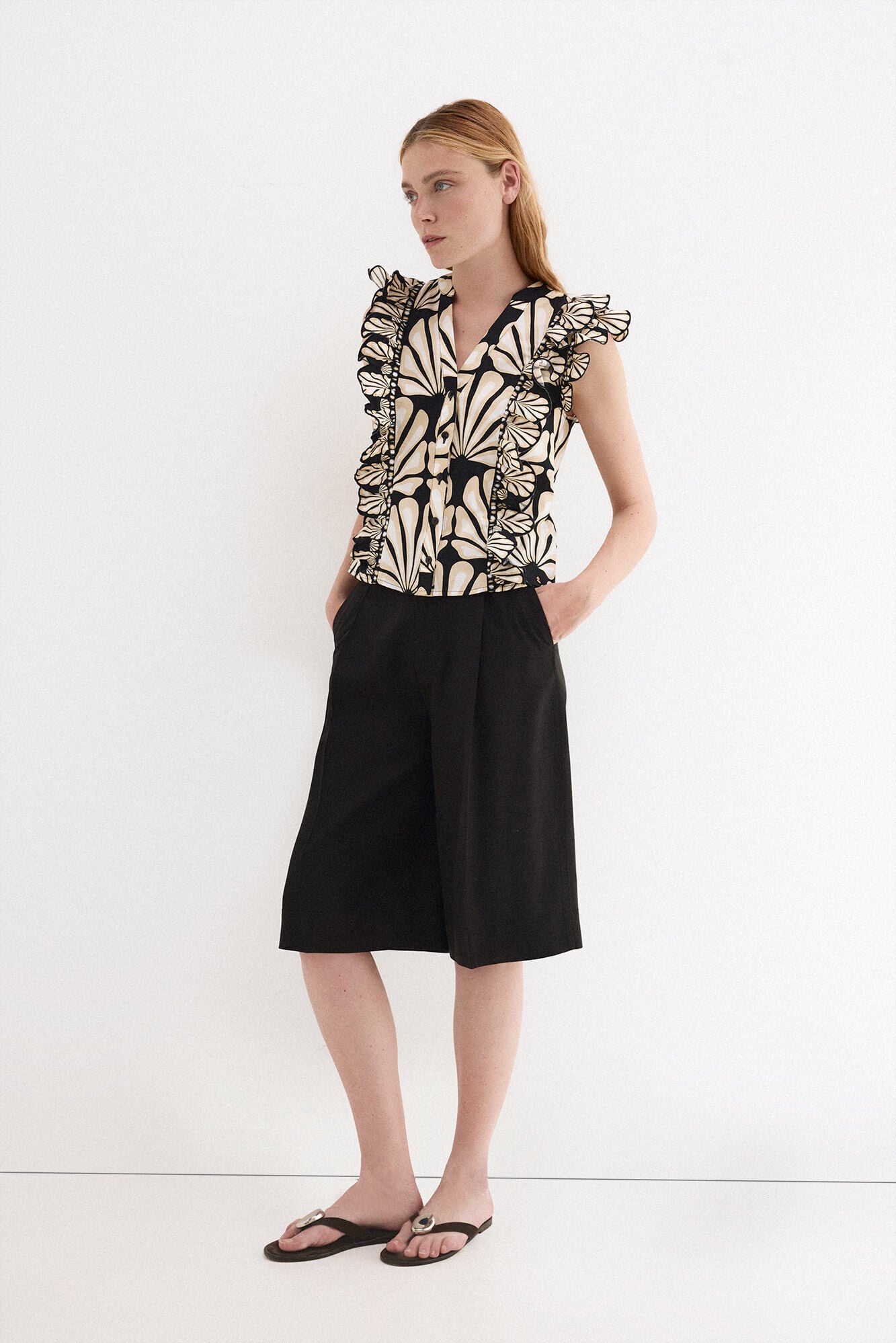 Blouse and shorts set
