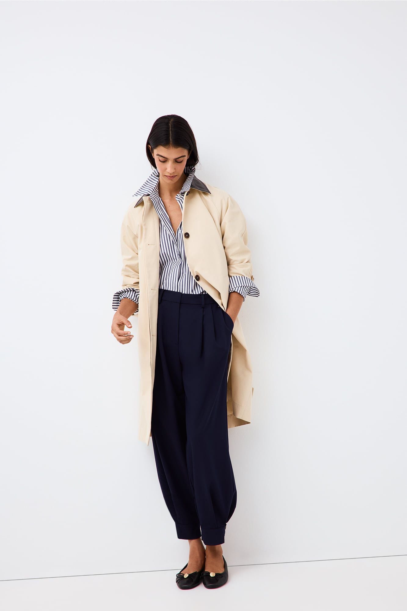 Pleats and blouse set