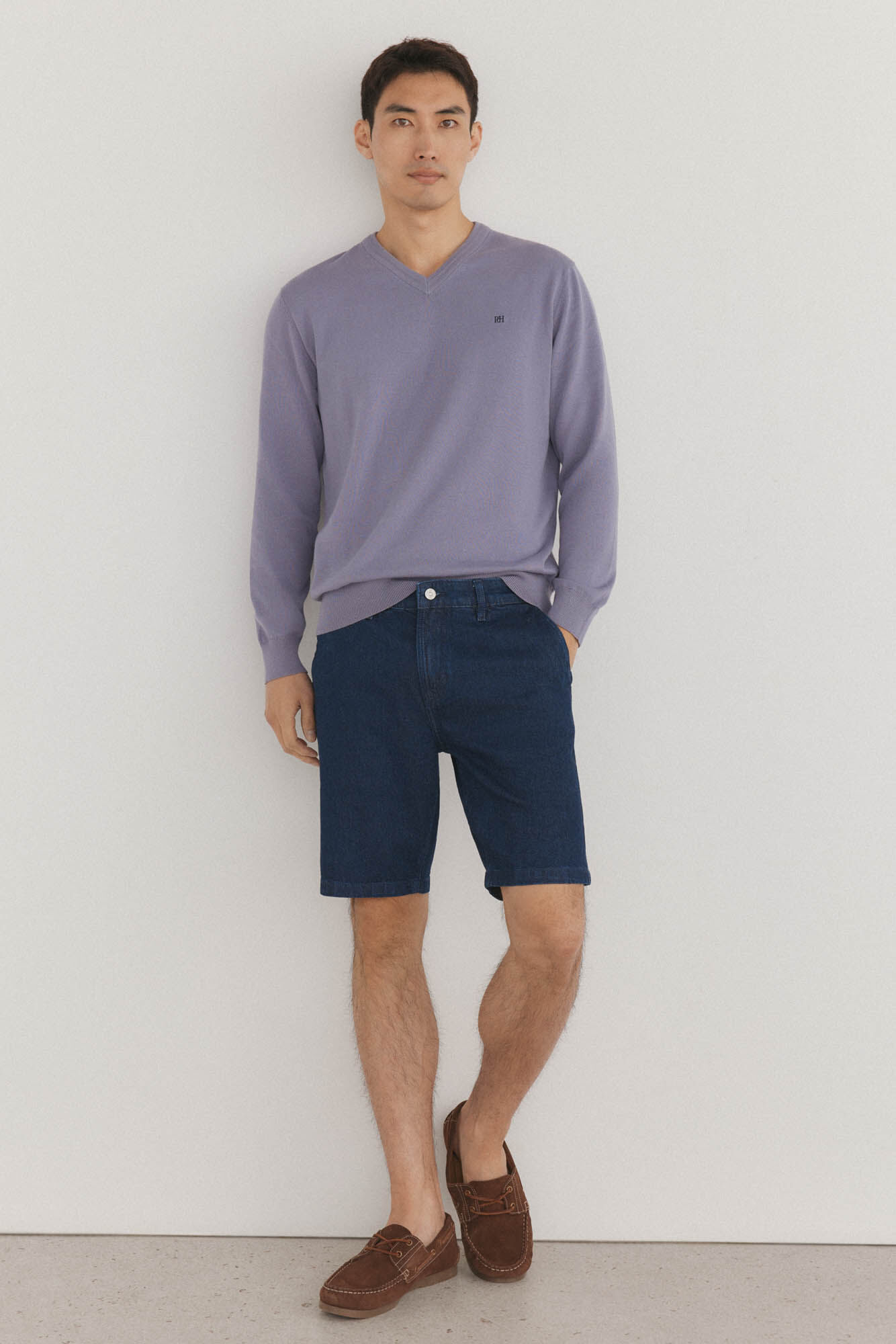 Conjunto de bermuda e gola