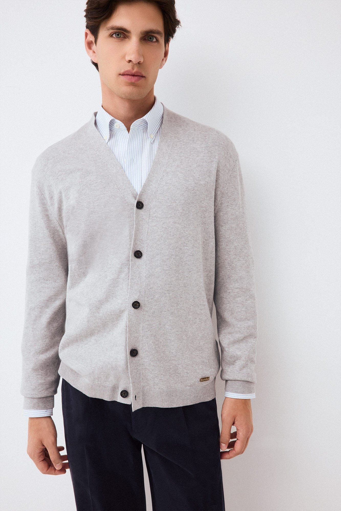 Jeans, cardigan and overshirt set