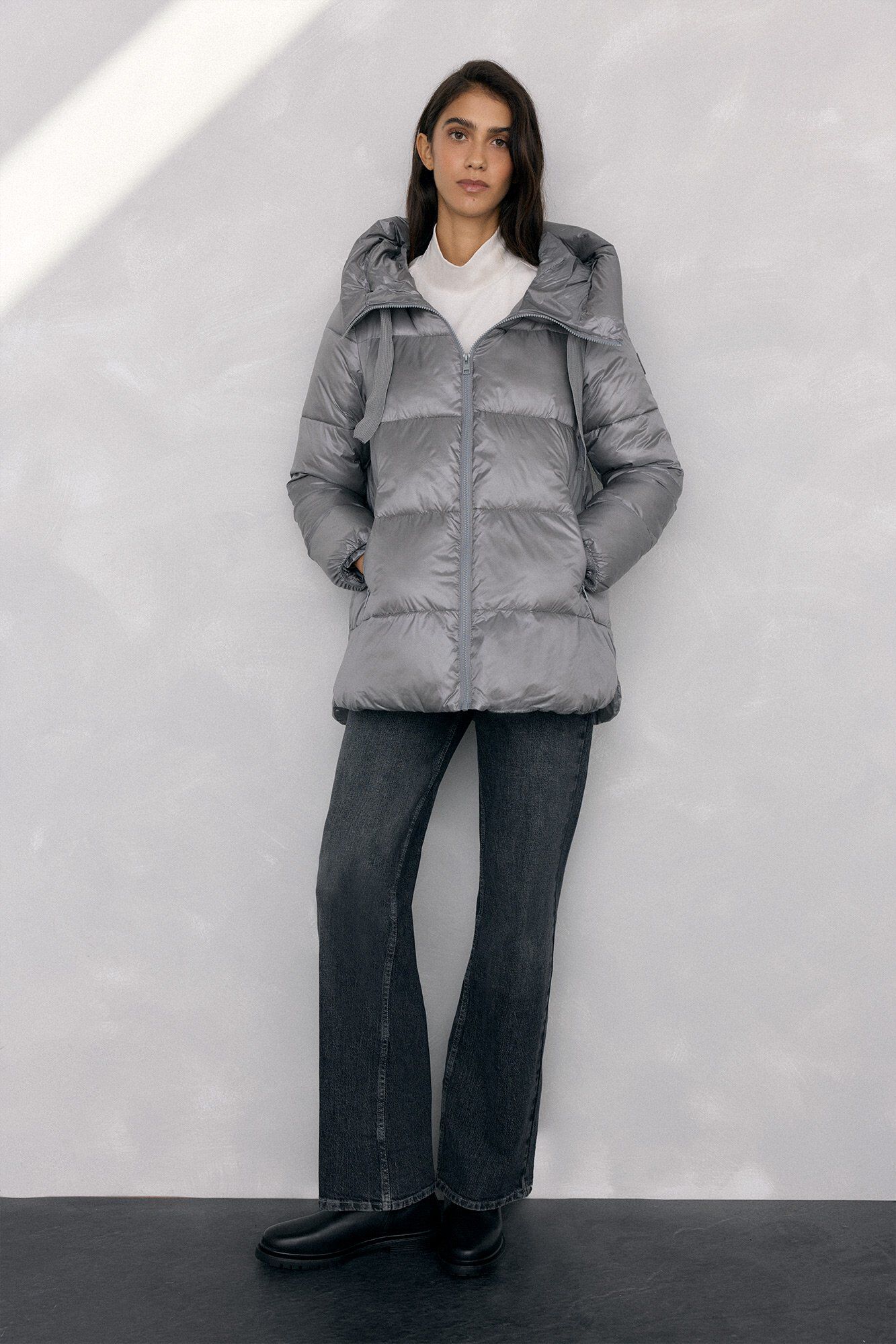 Conjunto de parka, cal&ccedil;a e oitos