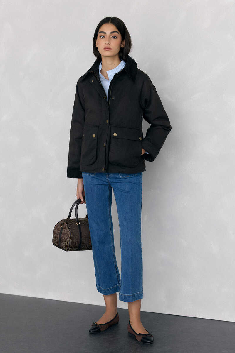 Conjunto de parka, cal&ccedil;a e camisa