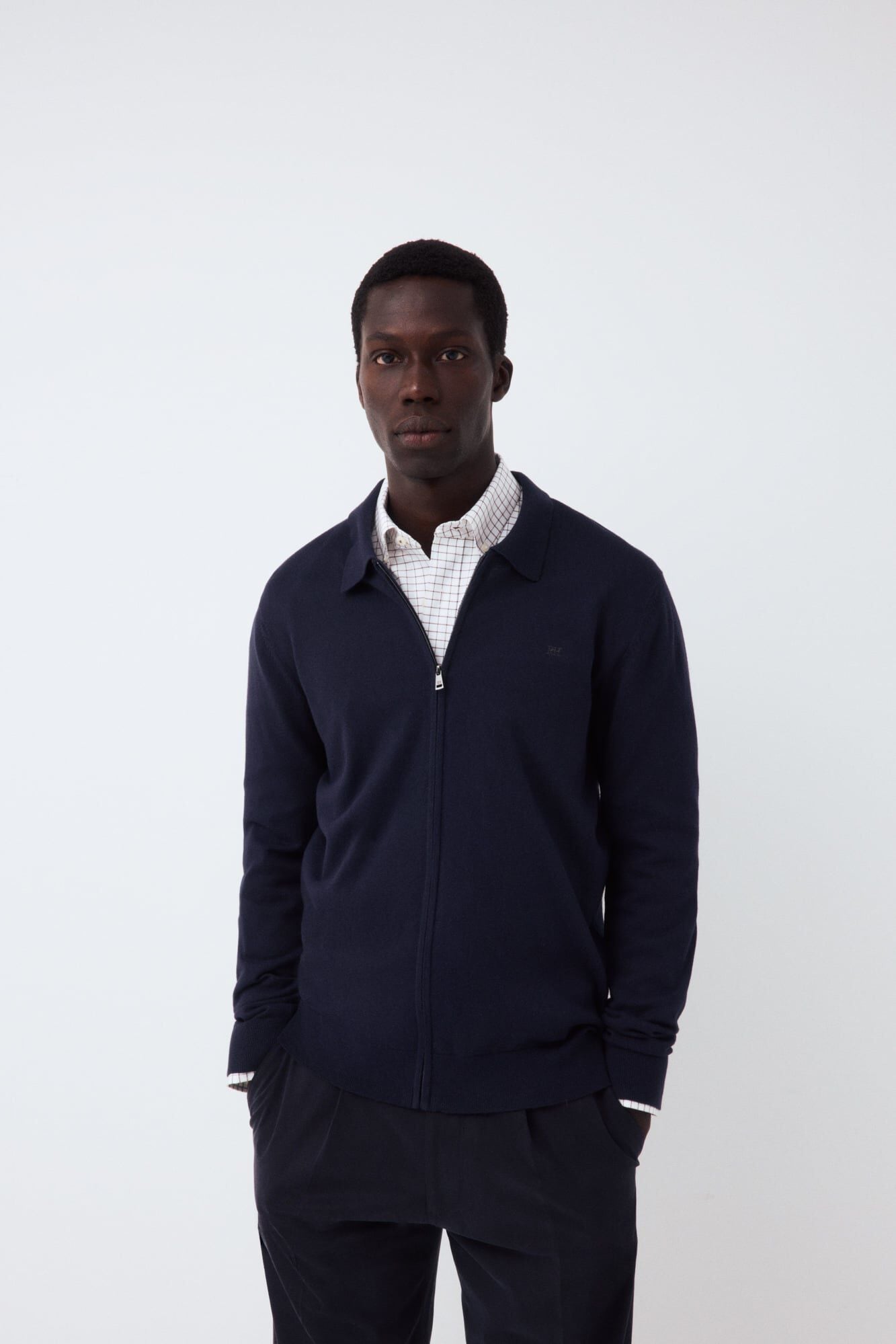 Chinos, cardigan and shirt set