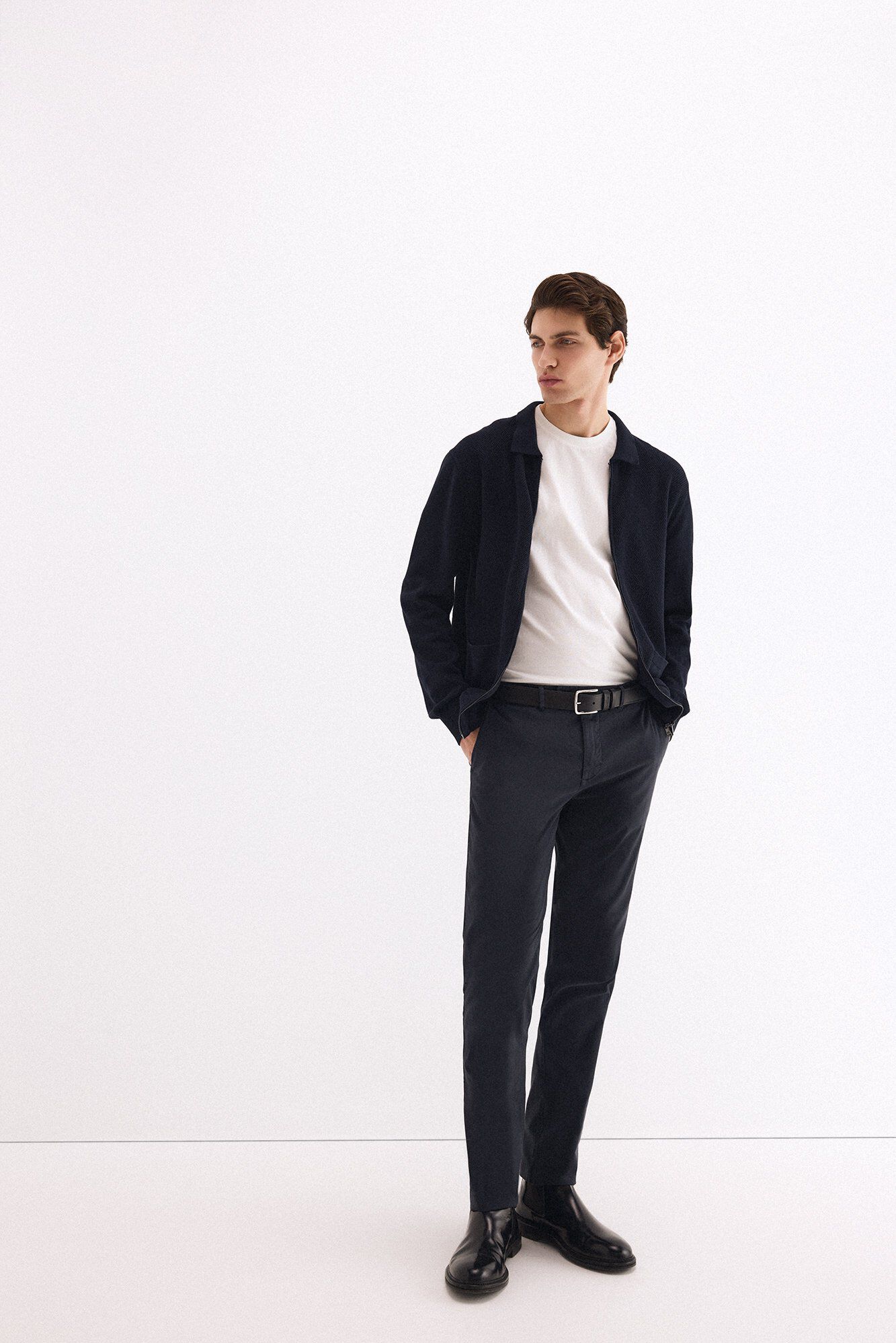 Chinos and cardigan set