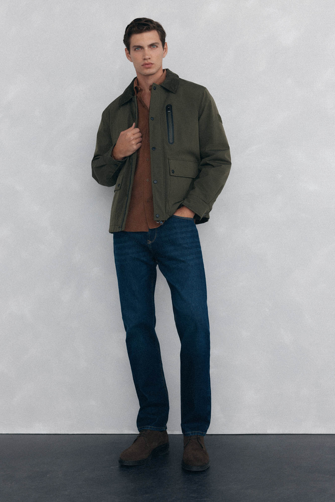 Conjunto de jeans e casaco