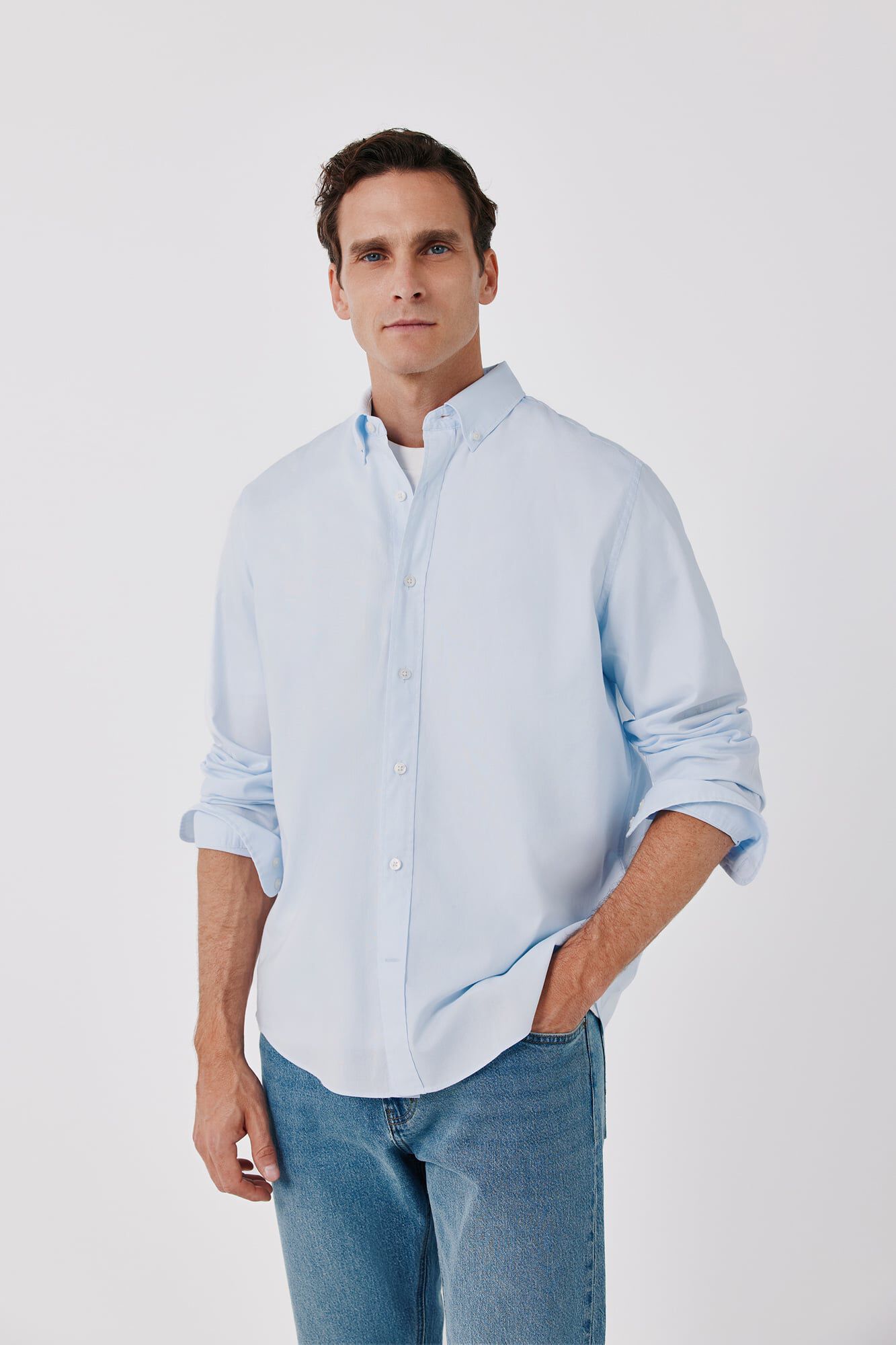 Chinos, overshirt and shirt set