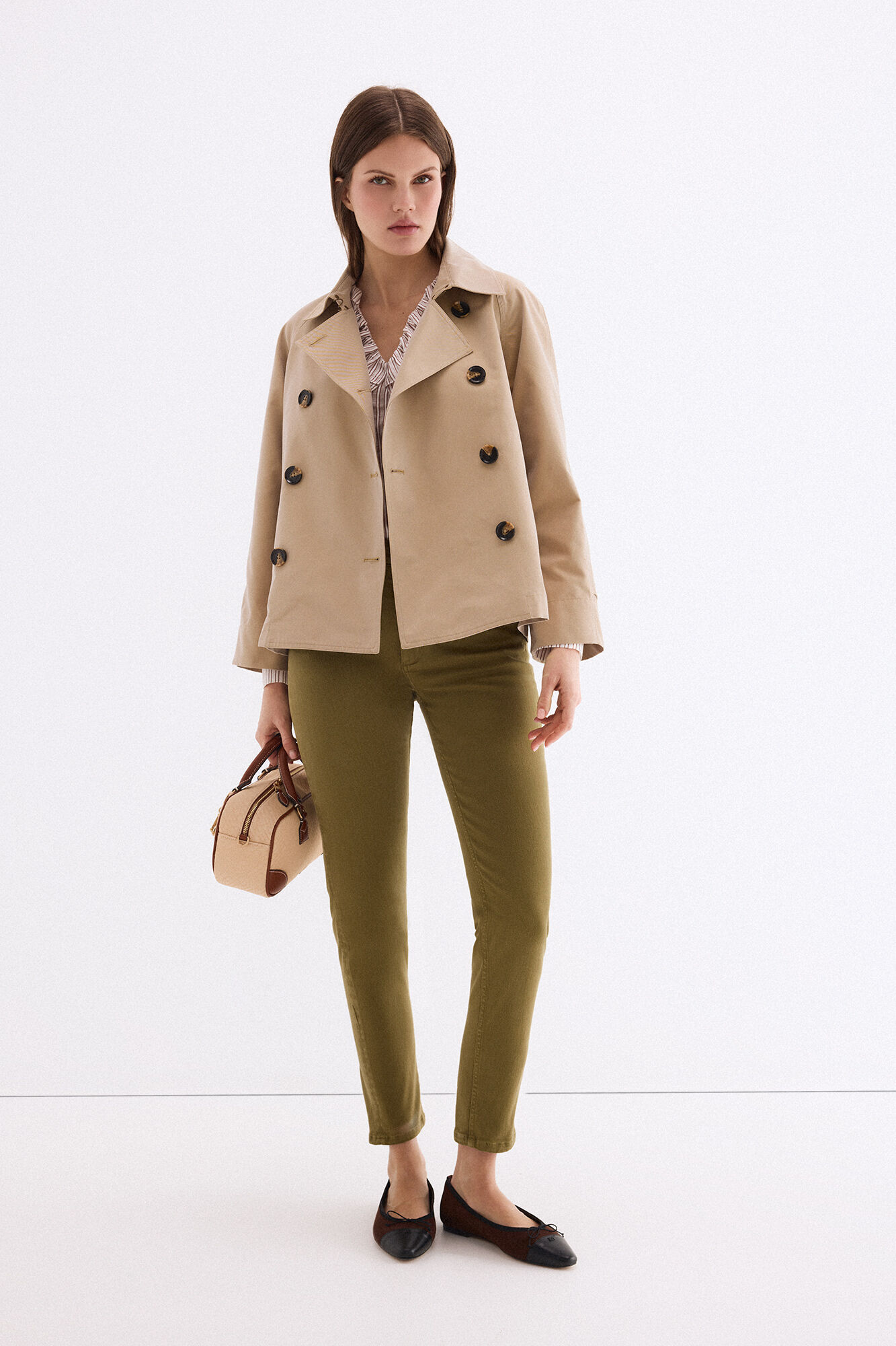 Coat, jeans and bag set