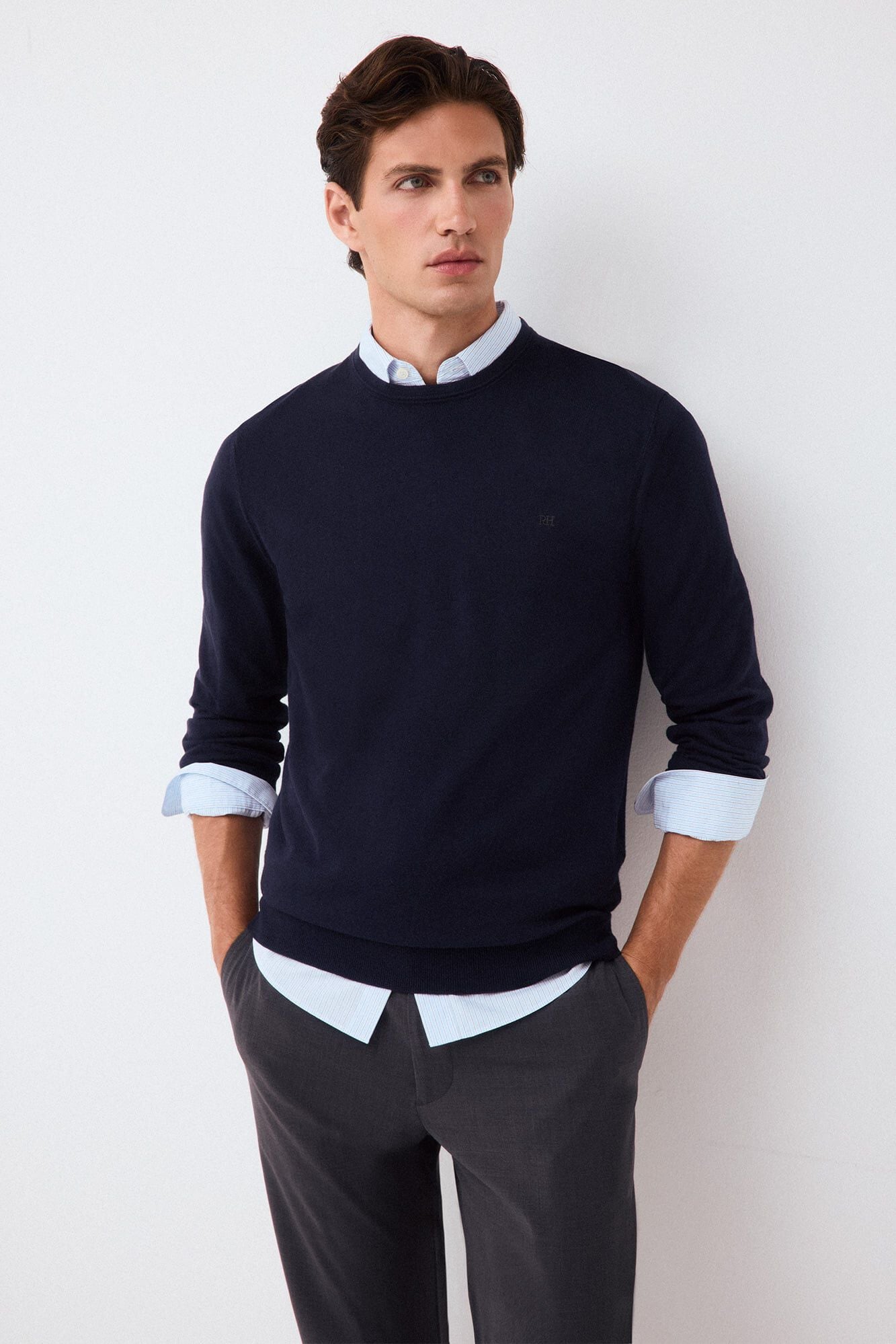Jeans, jumper and shirt set