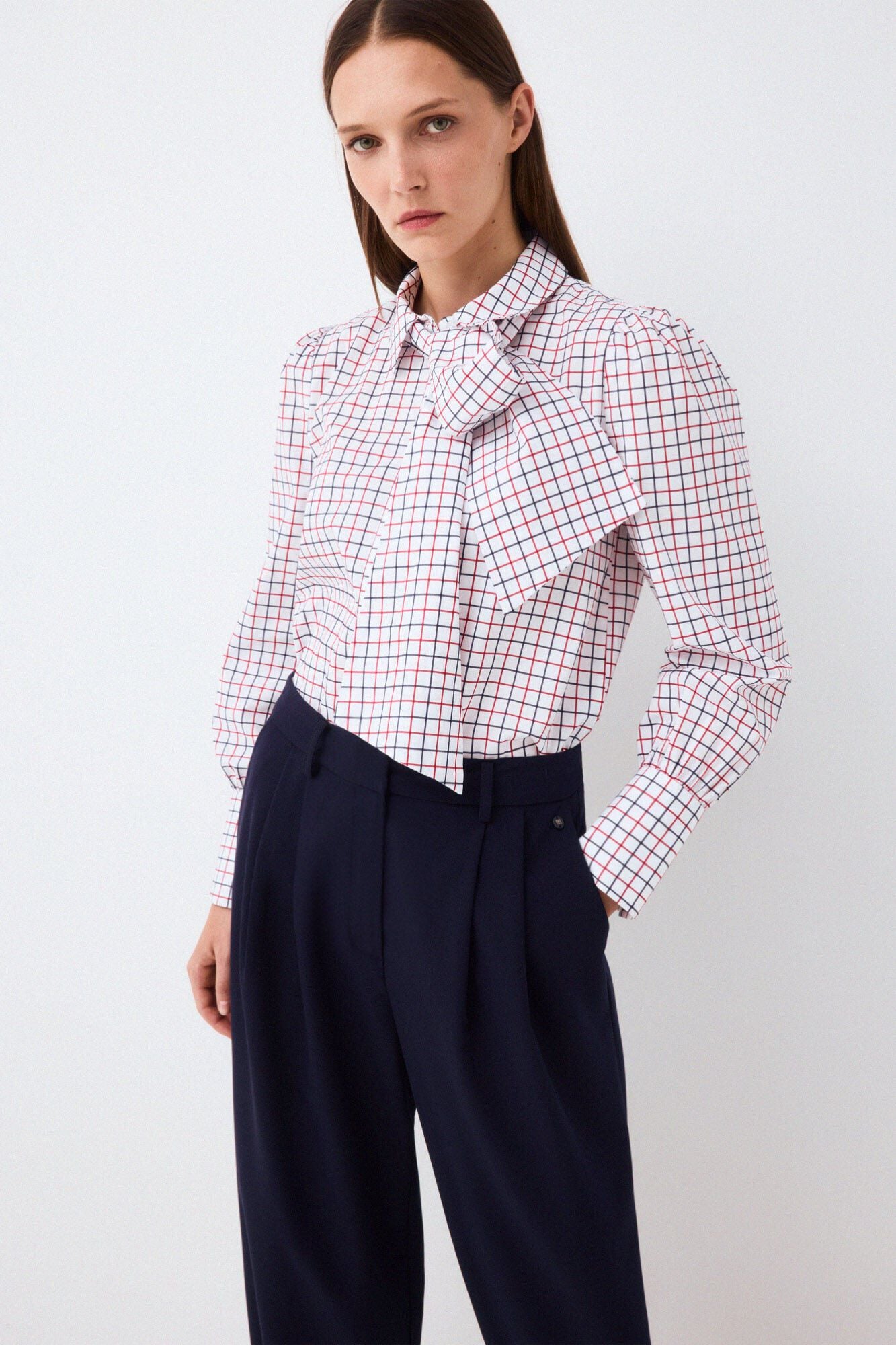 Pleats and blouse set