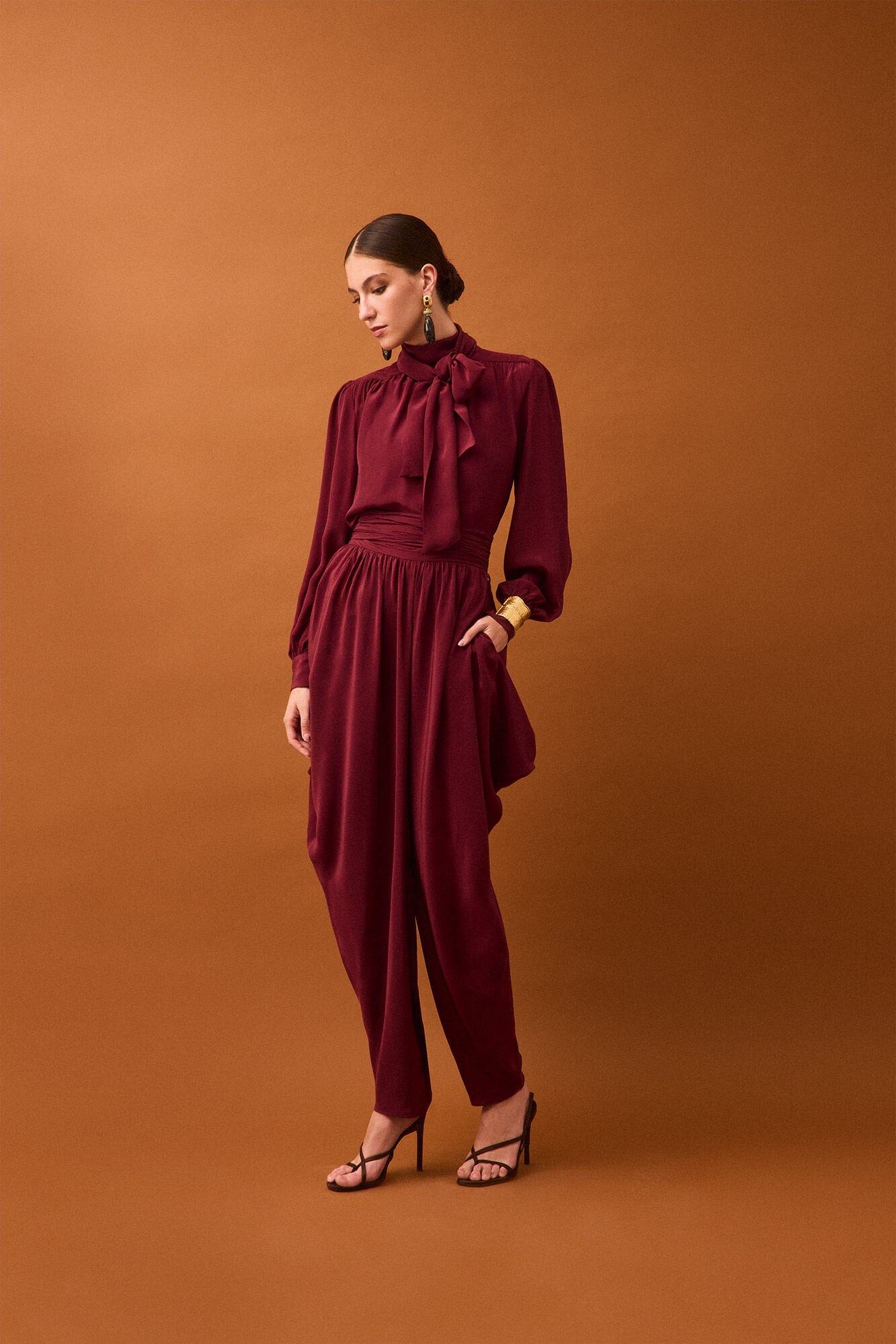 Trousers and blouse set