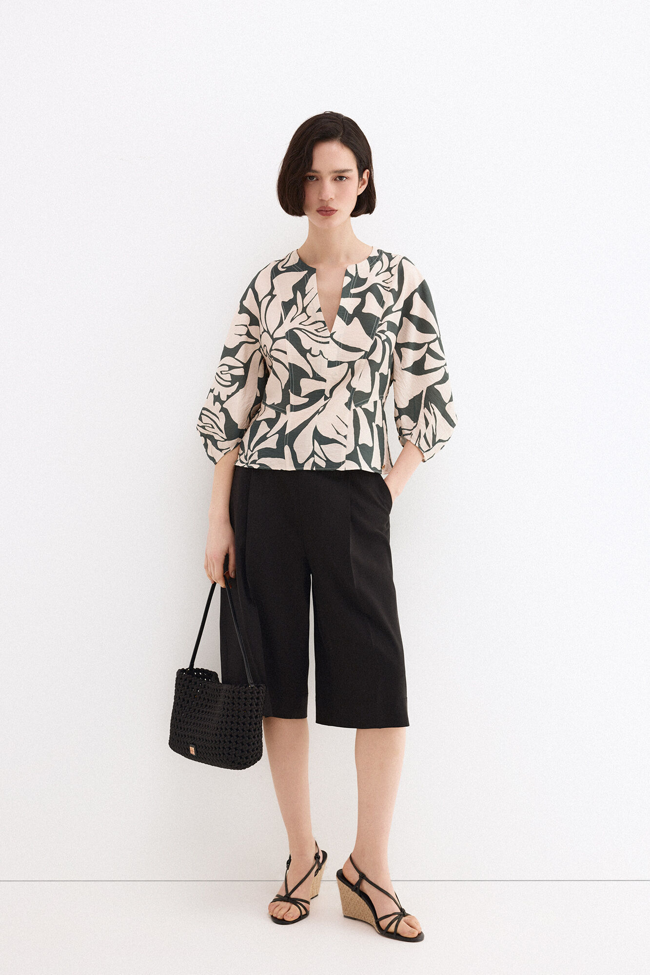 Blouse and shorts set